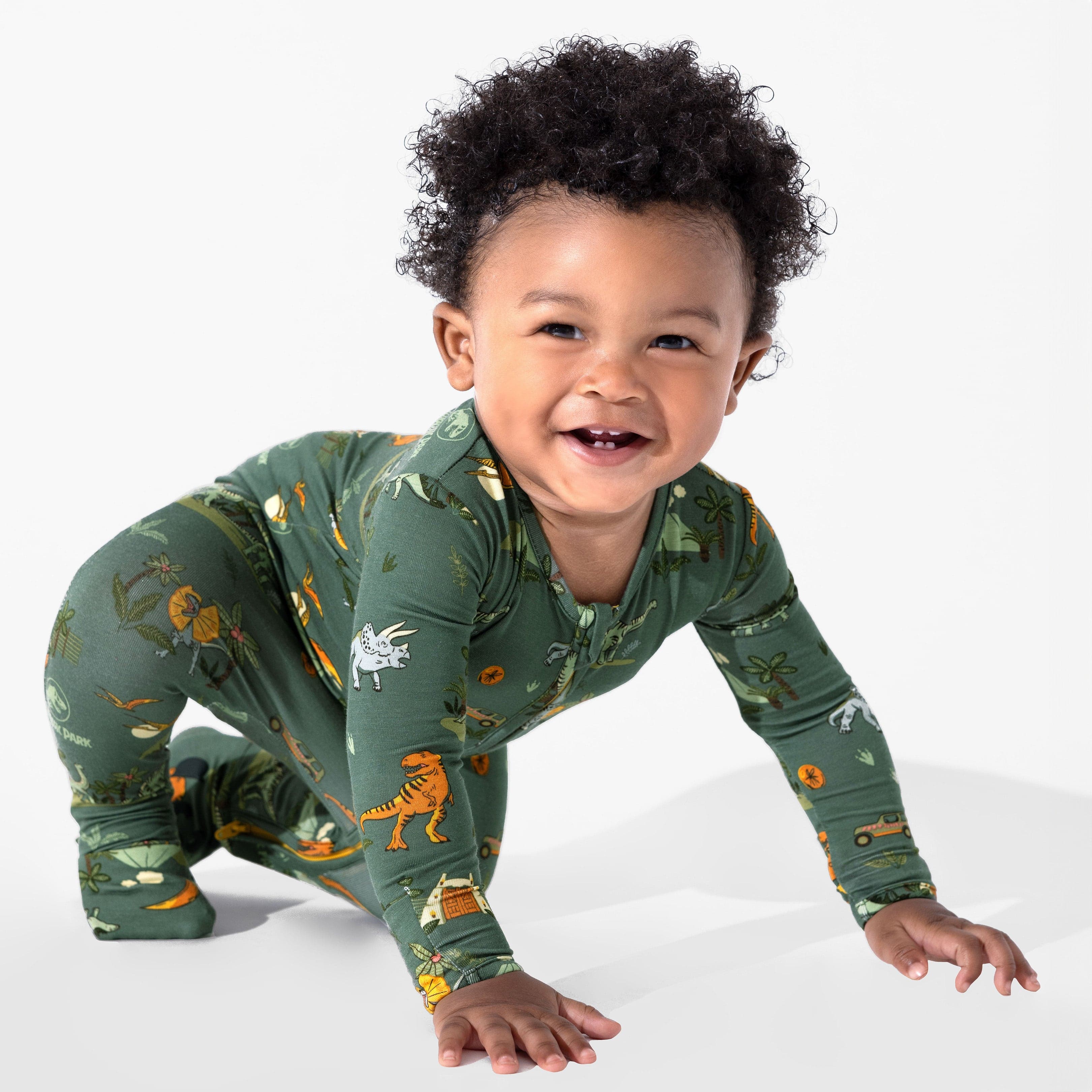 Bamboo Convertible Footie Romper - Jurassic Park Core - Image 4