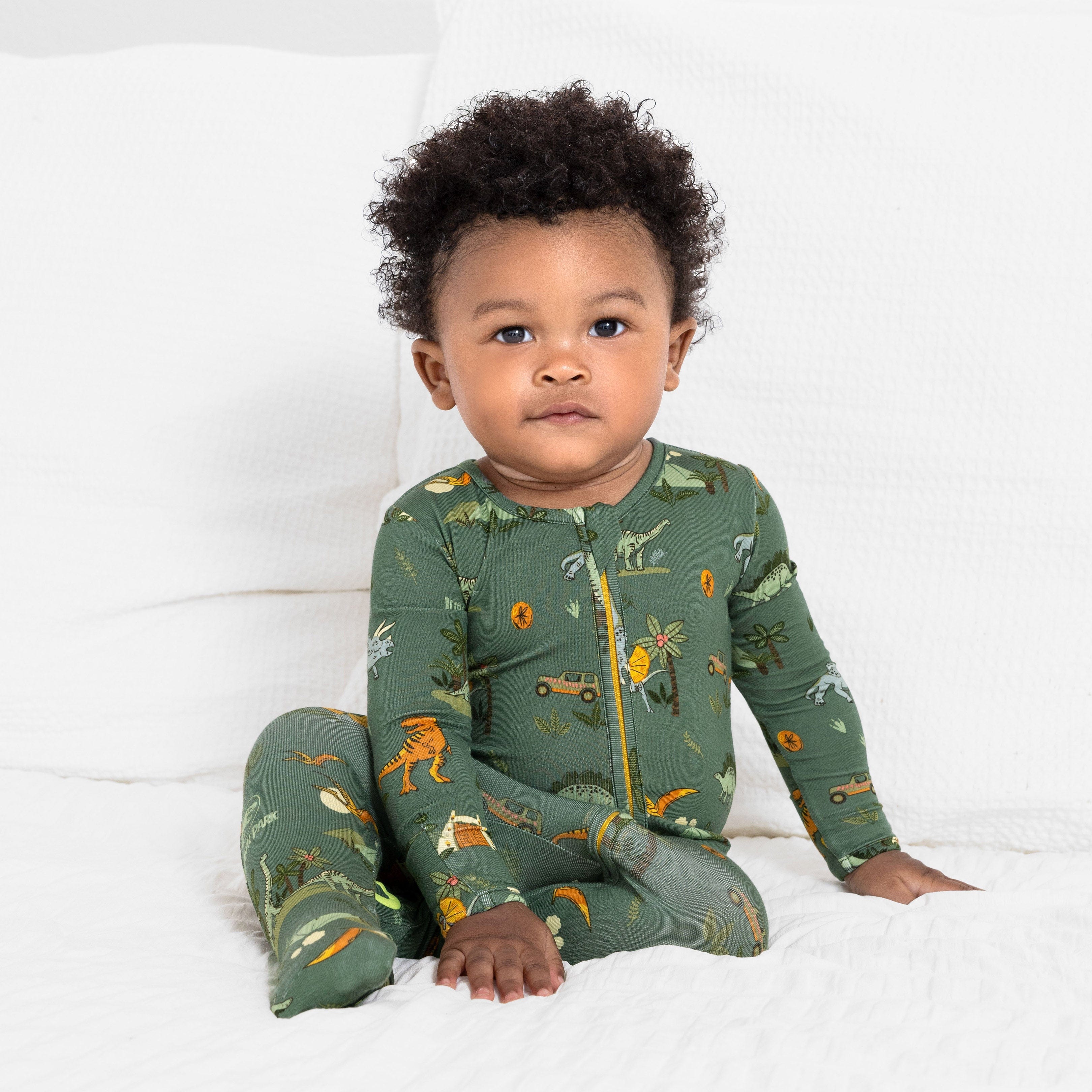 Bamboo Convertible Footie Romper - Jurassic Park Core - Image 5