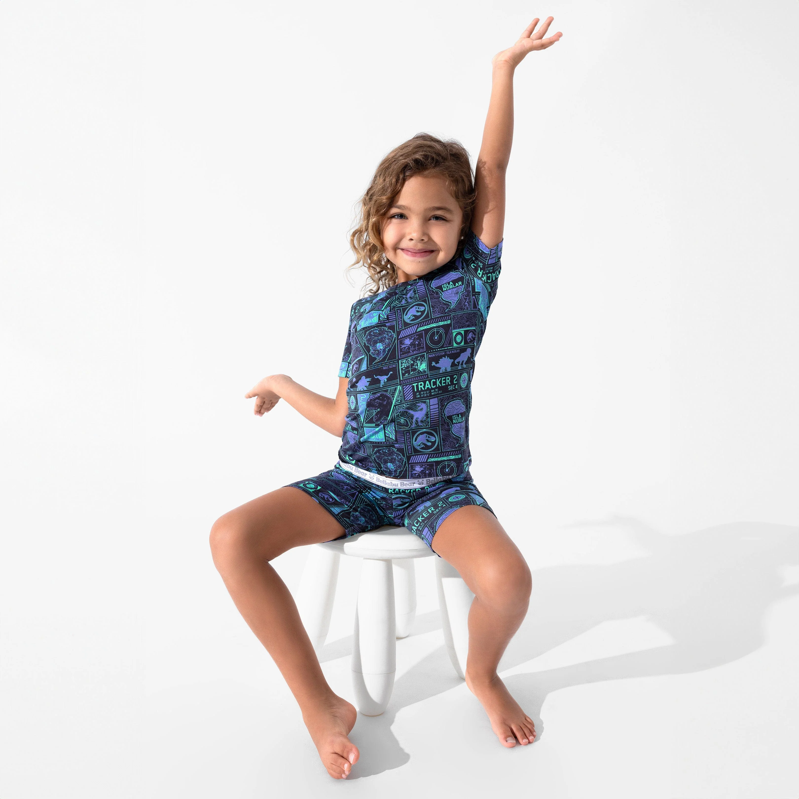 Bamboo Short Sleeve Pajama Set with Shorts - Jurassic Park: Tracker - Image 4