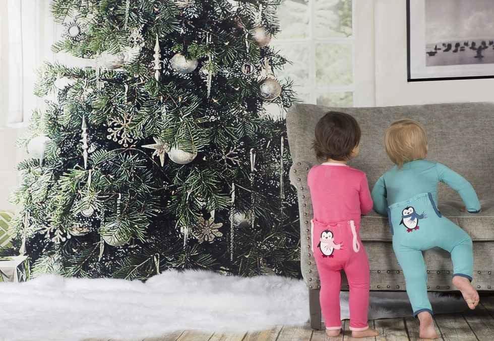 Bamboo Applique Coverall - Glacier Penguin - Image 2