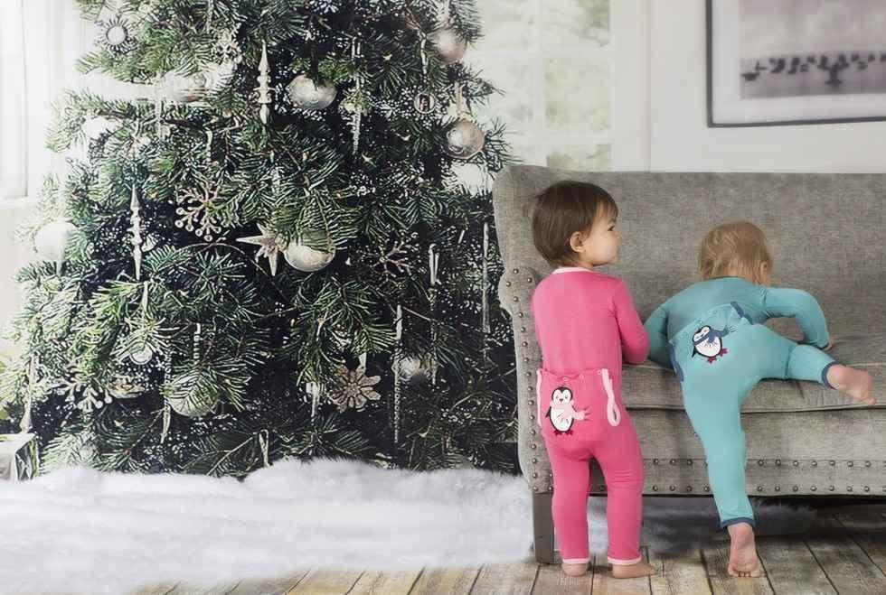 Bamboo Applique Coverall - Glacier Penguin - Image 4