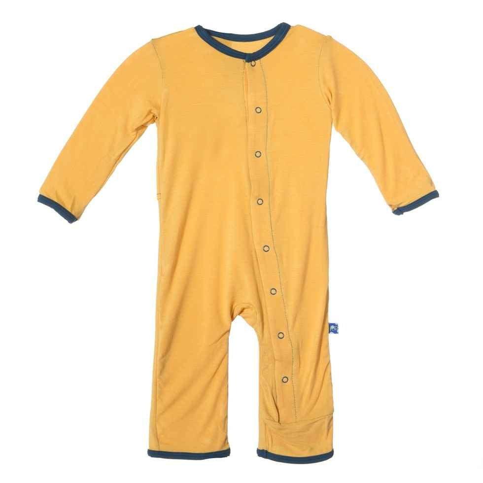 Bamboo Applique Coverall Romper- Fuzzy Bee Guitars - Image 2