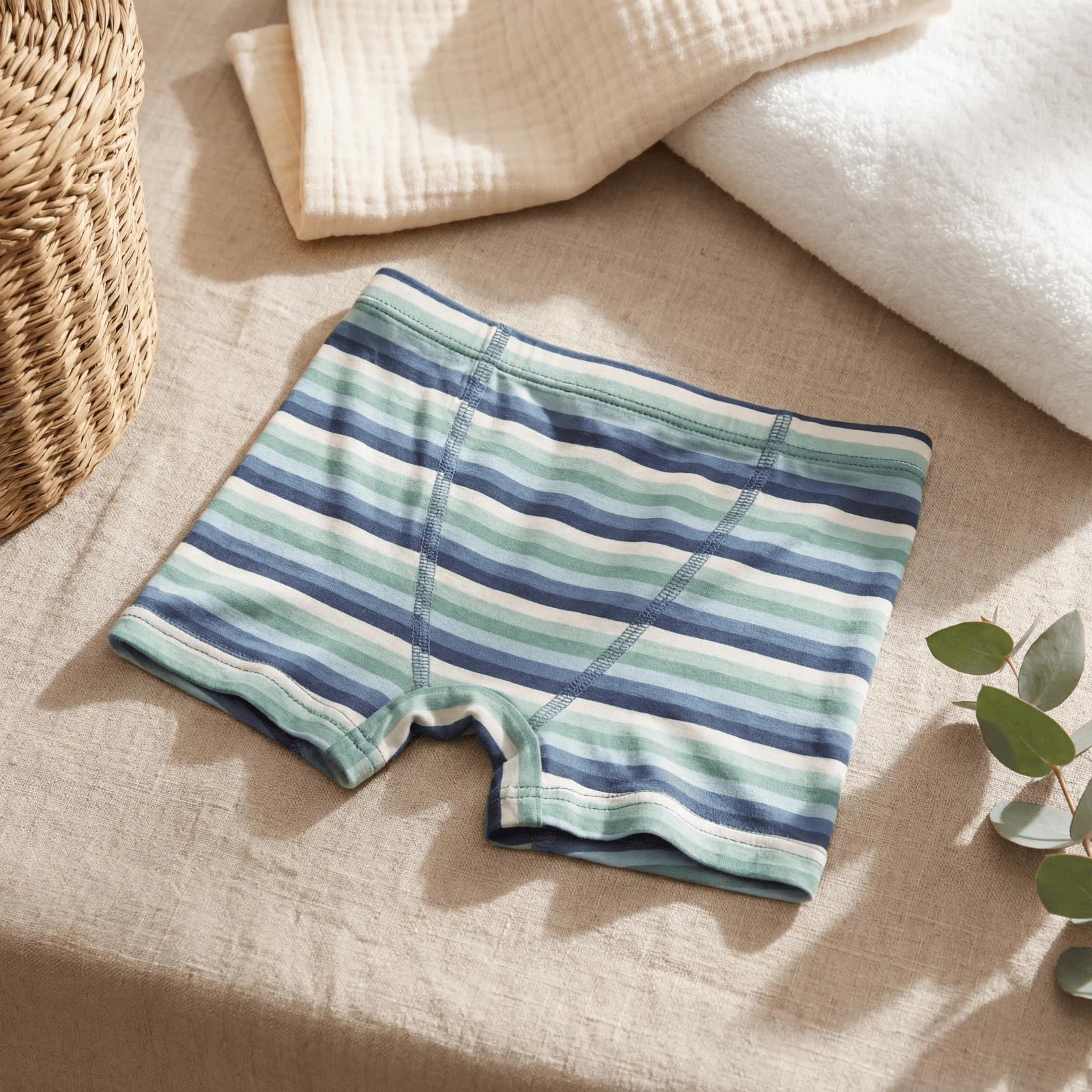 Bamboo Boxer Brief - Denim Stripe - Image 2