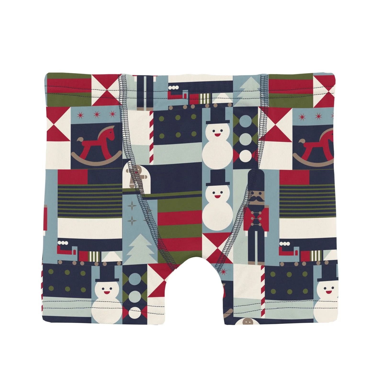 Bamboo Boxer Briefs (Set of 3) - Fireside Plaid, Portabella & Peacoat Mod Christmas - Image 3