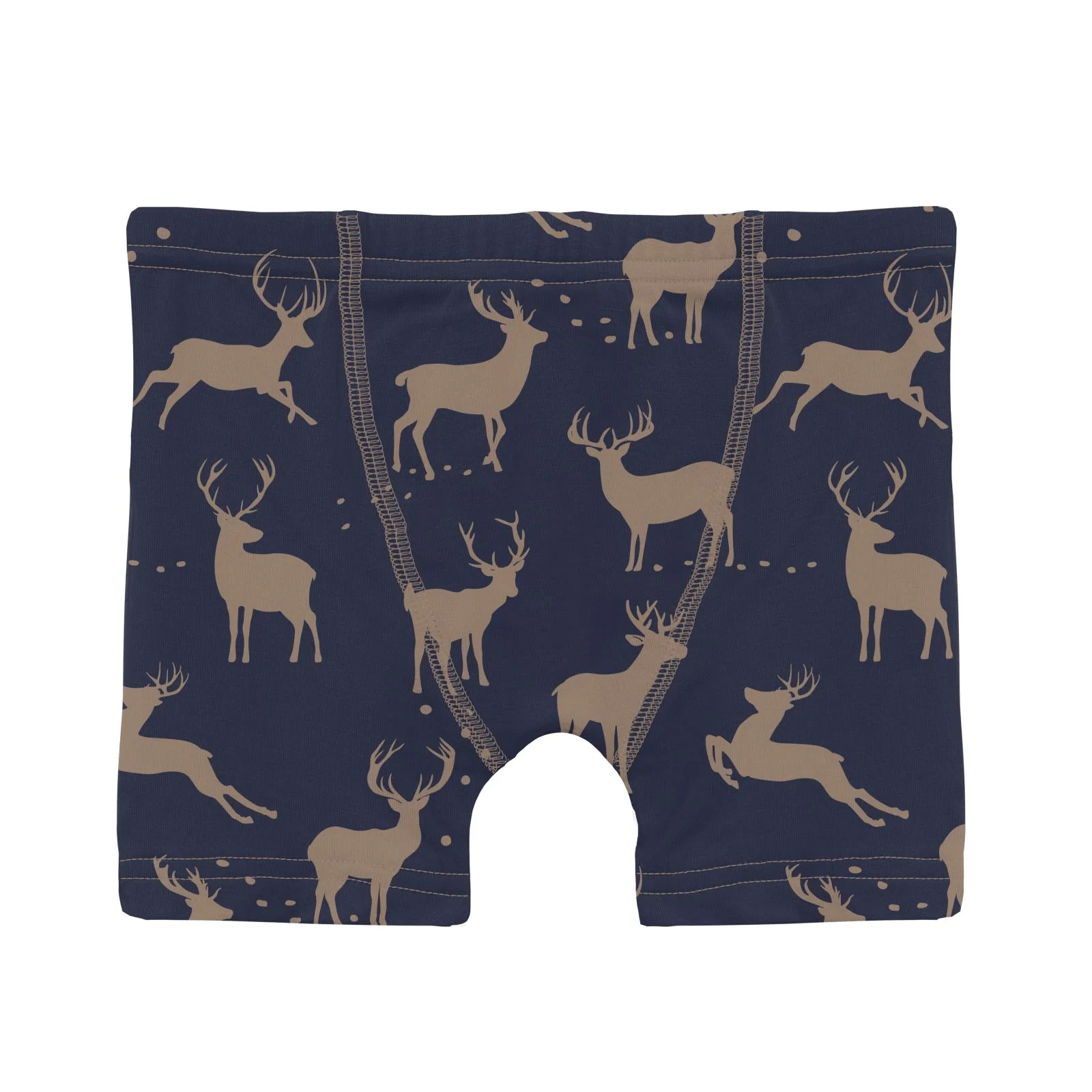Bamboo Boxer Briefs (Set of 3) - Peacoat Elk, Peacoat & Spring Sky Winter Woodland - Image 3