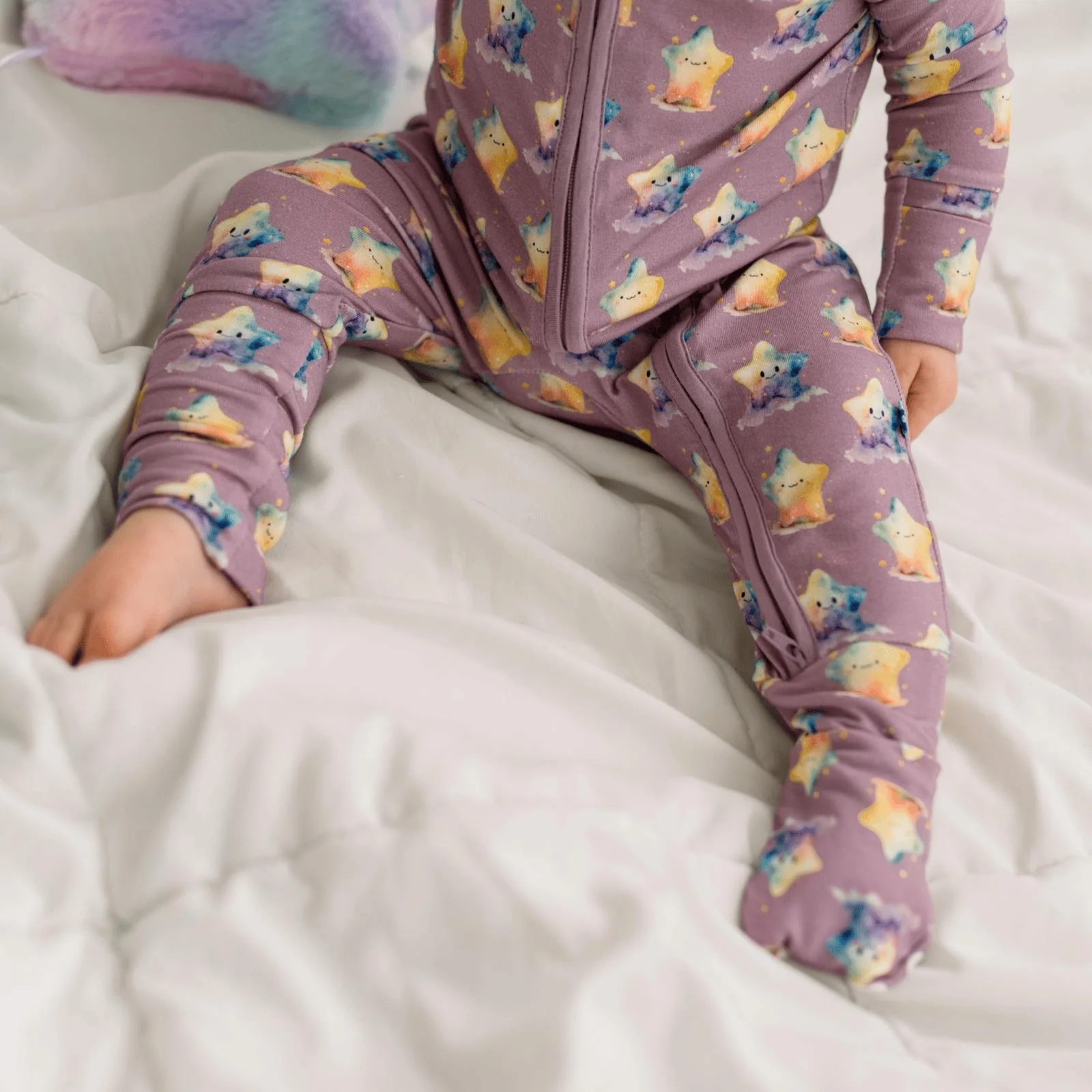 Bamboo Convertible Coverall - Rainbow Stars - Image 3
