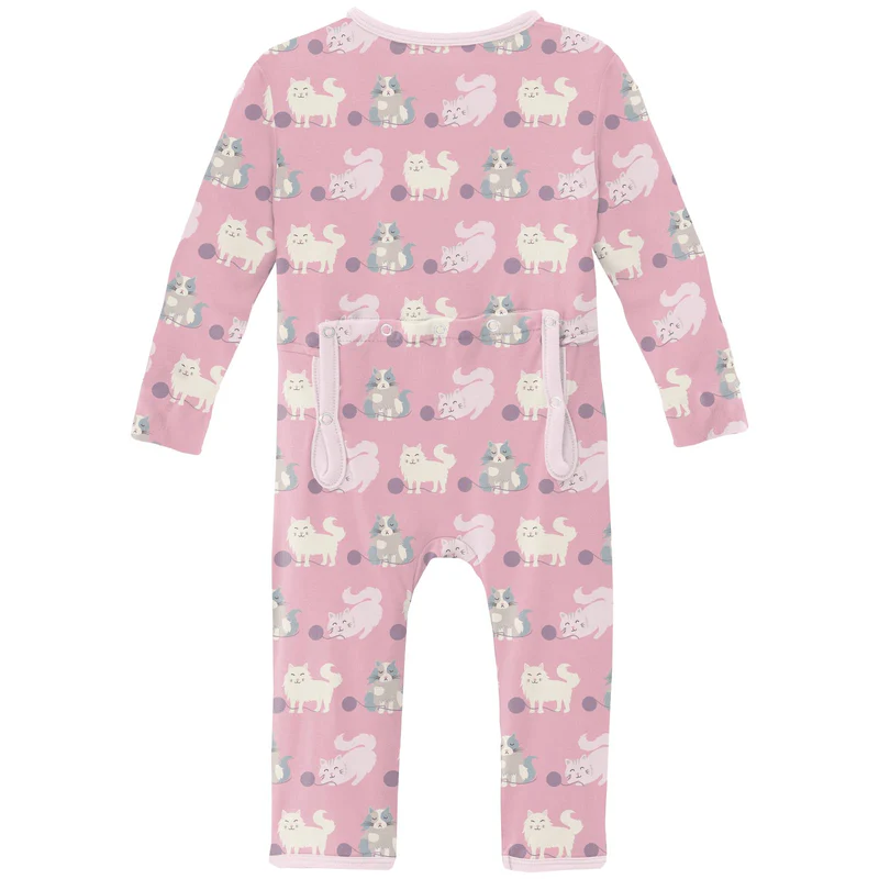 Bamboo Coverall with 2-Way Zipper - Cake Pop Cats and Yarn - Image 2