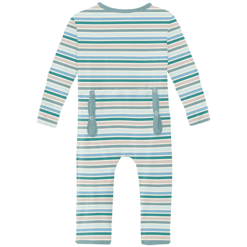 Bamboo Coverall with 2-Way Zipper - Lakeside Stripe - Image 2