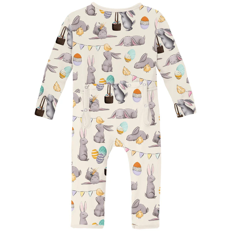 Bamboo Coverall with 2-Way Zipper - Natural Egg Hunt - Image 2