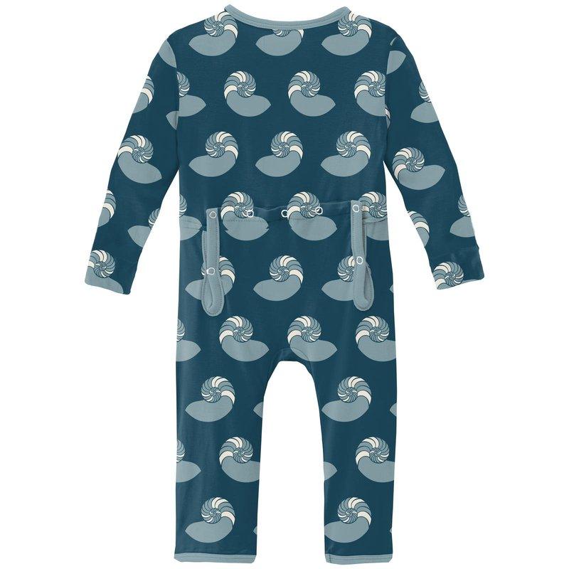 Bamboo Coverall with 2-Way Zipper - Peacock Nautilus - Image 2