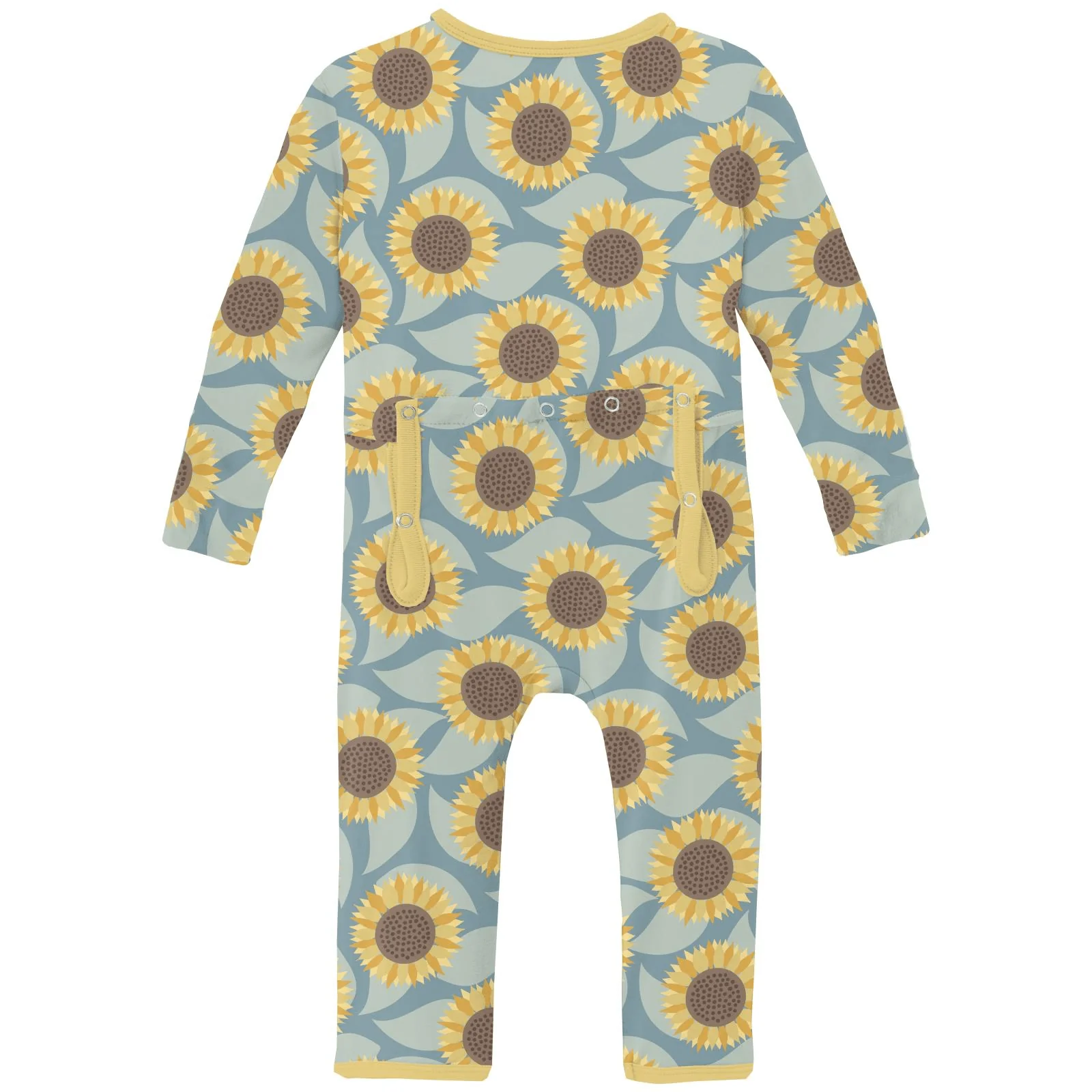 Bamboo Coverall with 2-Way Zipper - Stormy Sea Sunflower - Image 2