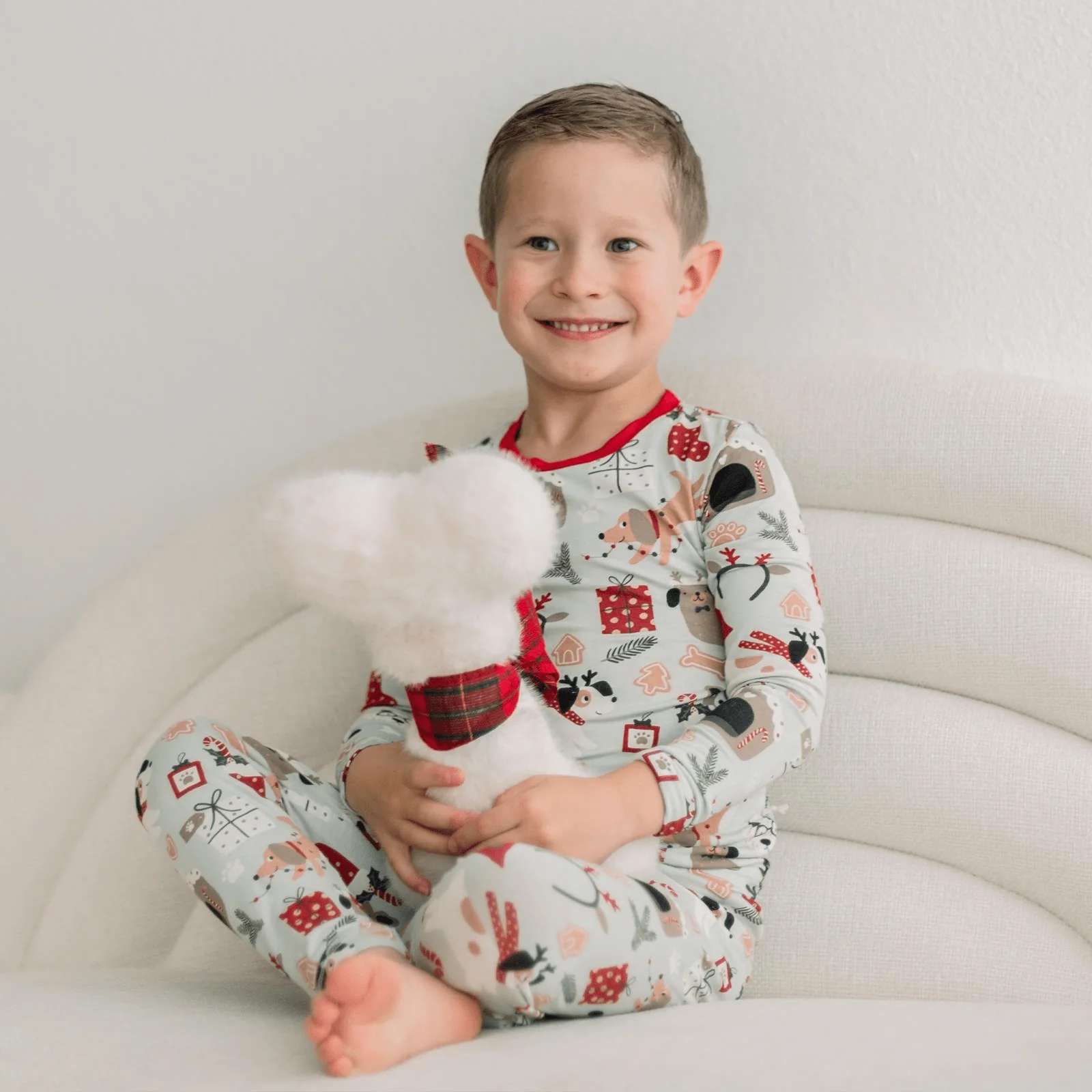 Bamboo Long Sleeve Pajama Set - Aloe Christmas Dogs - Image 3