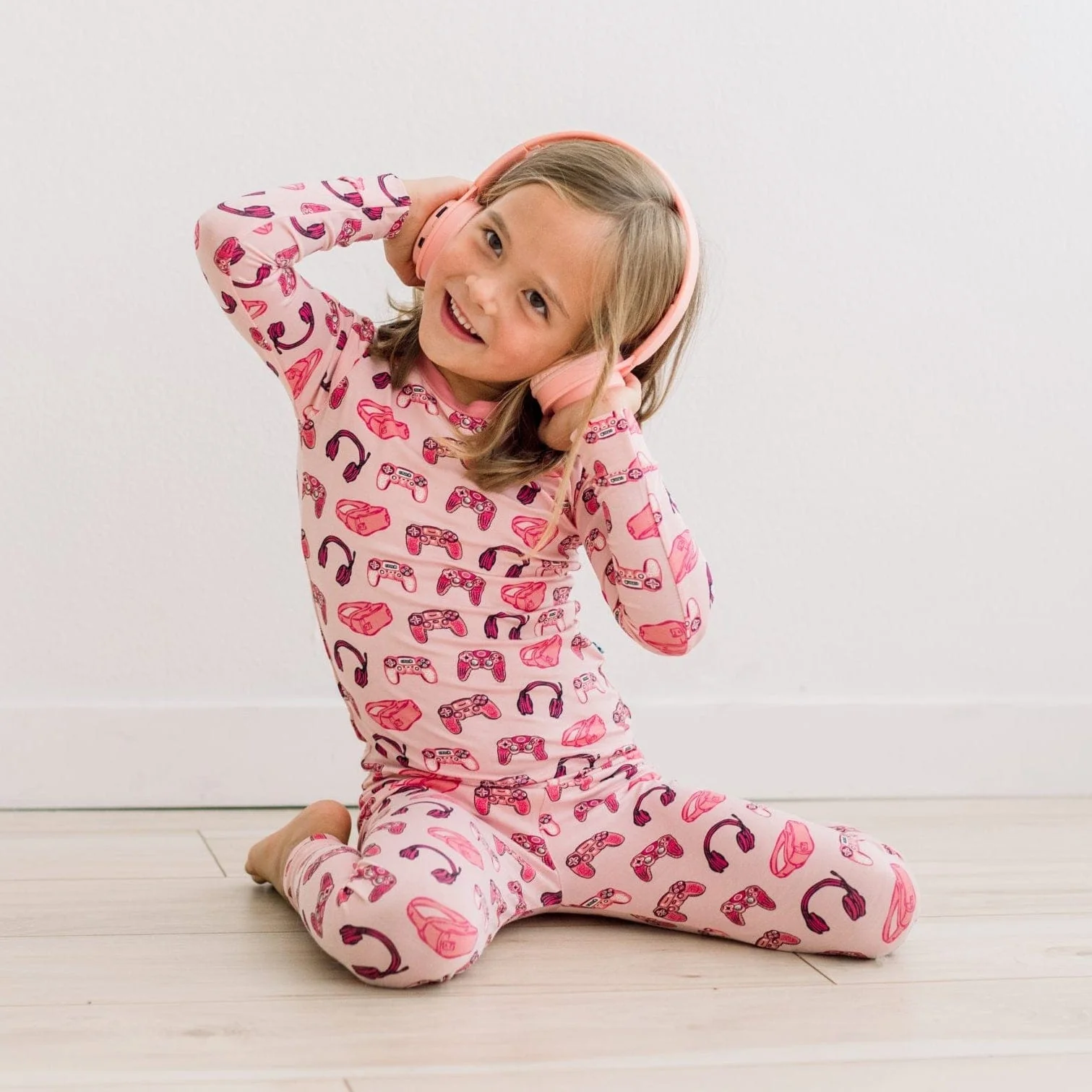 Bamboo Long Sleeve Pajama Set - Baby Rose Gamer