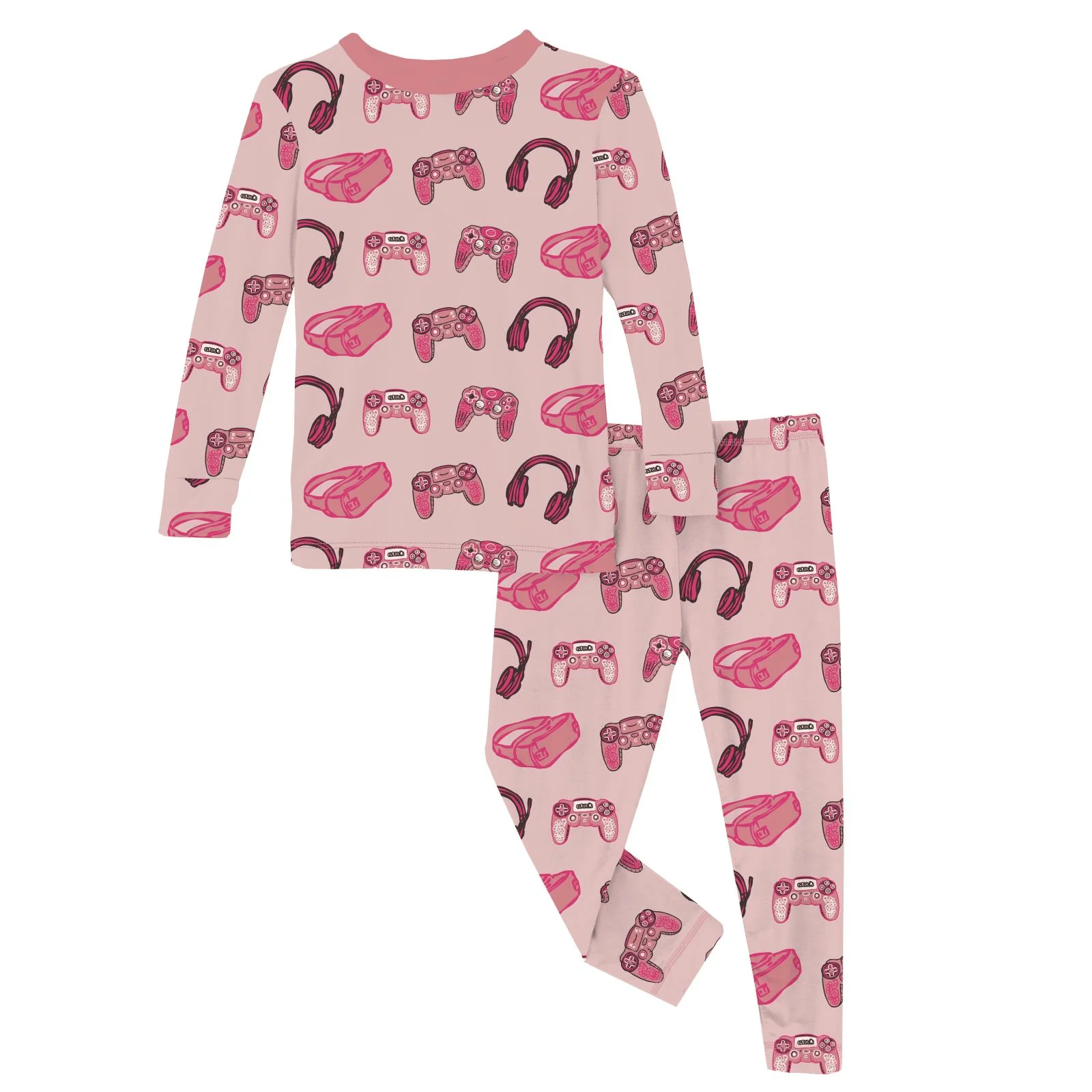 Bamboo Long Sleeve Pajama Set - Baby Rose Gamer - Image 2