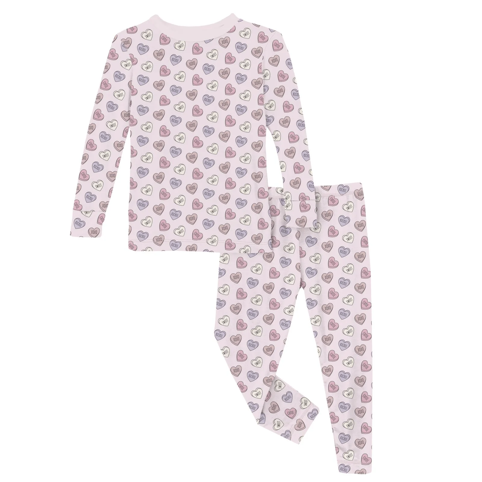 Bamboo Long Sleeve Pajama Set - Candy Hearts