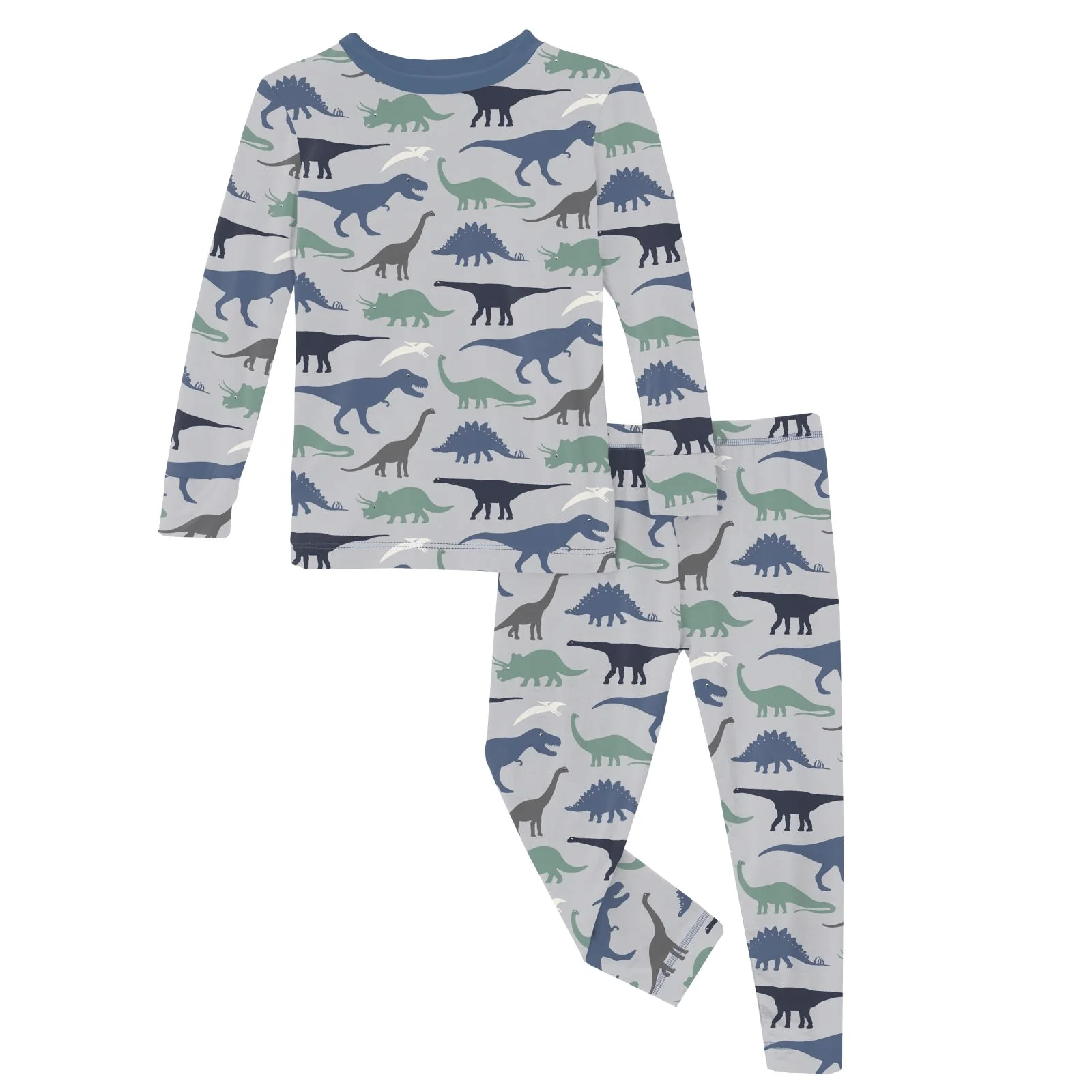 Bamboo Long Sleeve Pajama Set - Dove Dino Museum - Image 3
