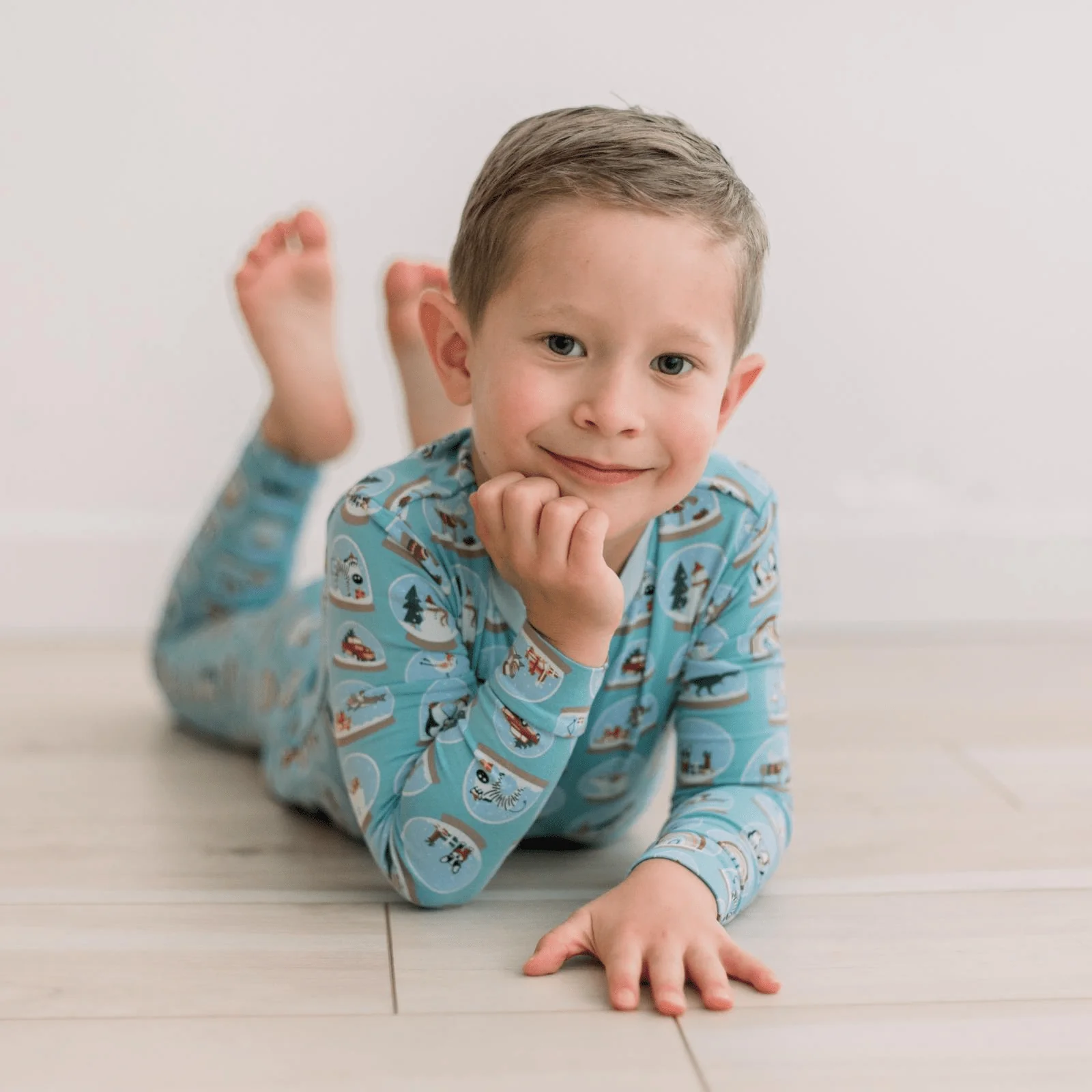 Bamboo Long Sleeve Pajama Set - Glacier Snow Globes - Image 3
