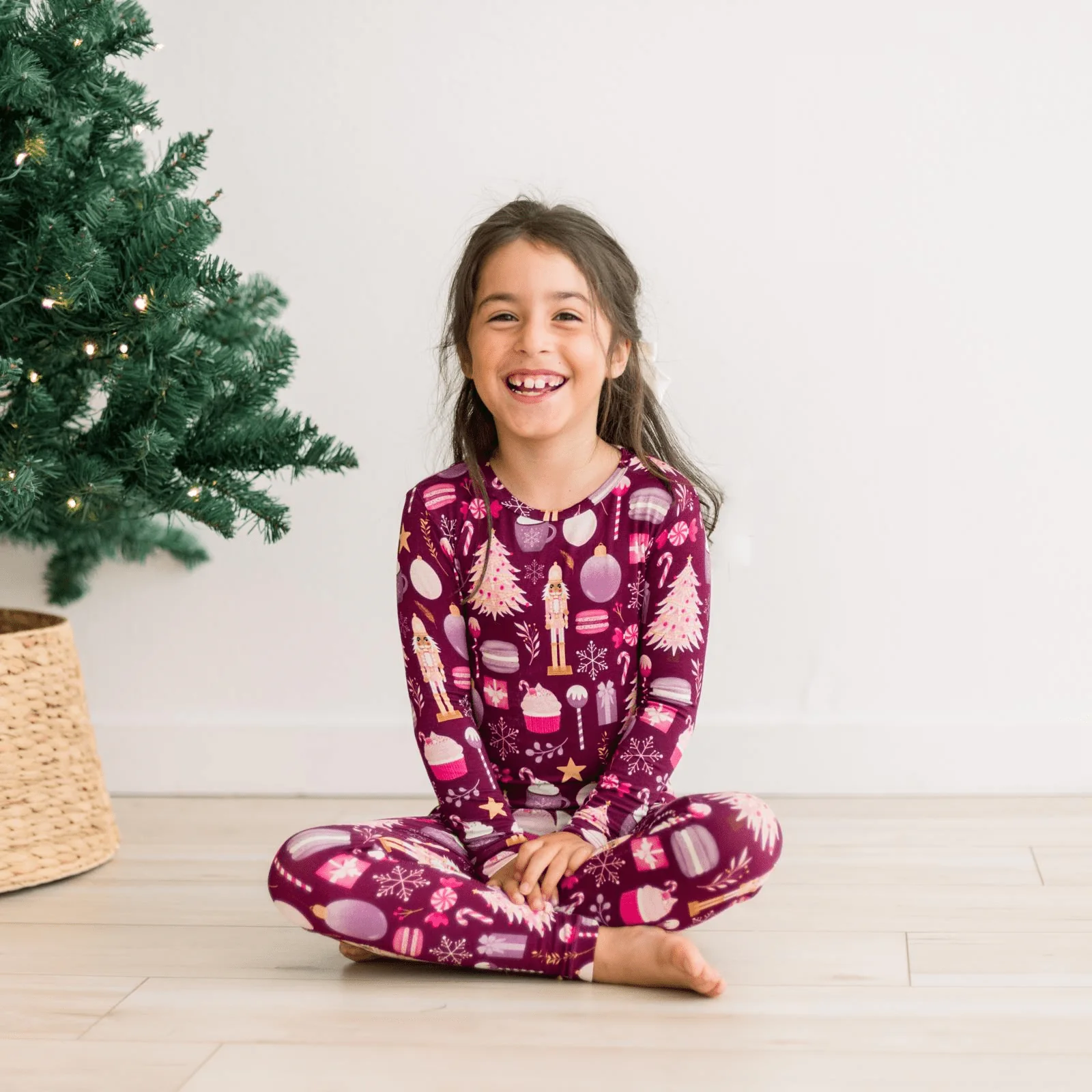 Bamboo Long Sleeve Pajama Set - Melody Sugar Plum - Image 2