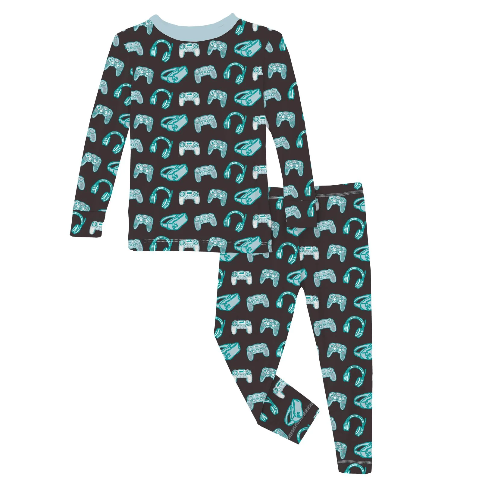 Bamboo Long Sleeve Pajama Set - Midnight Gamer - Image 2