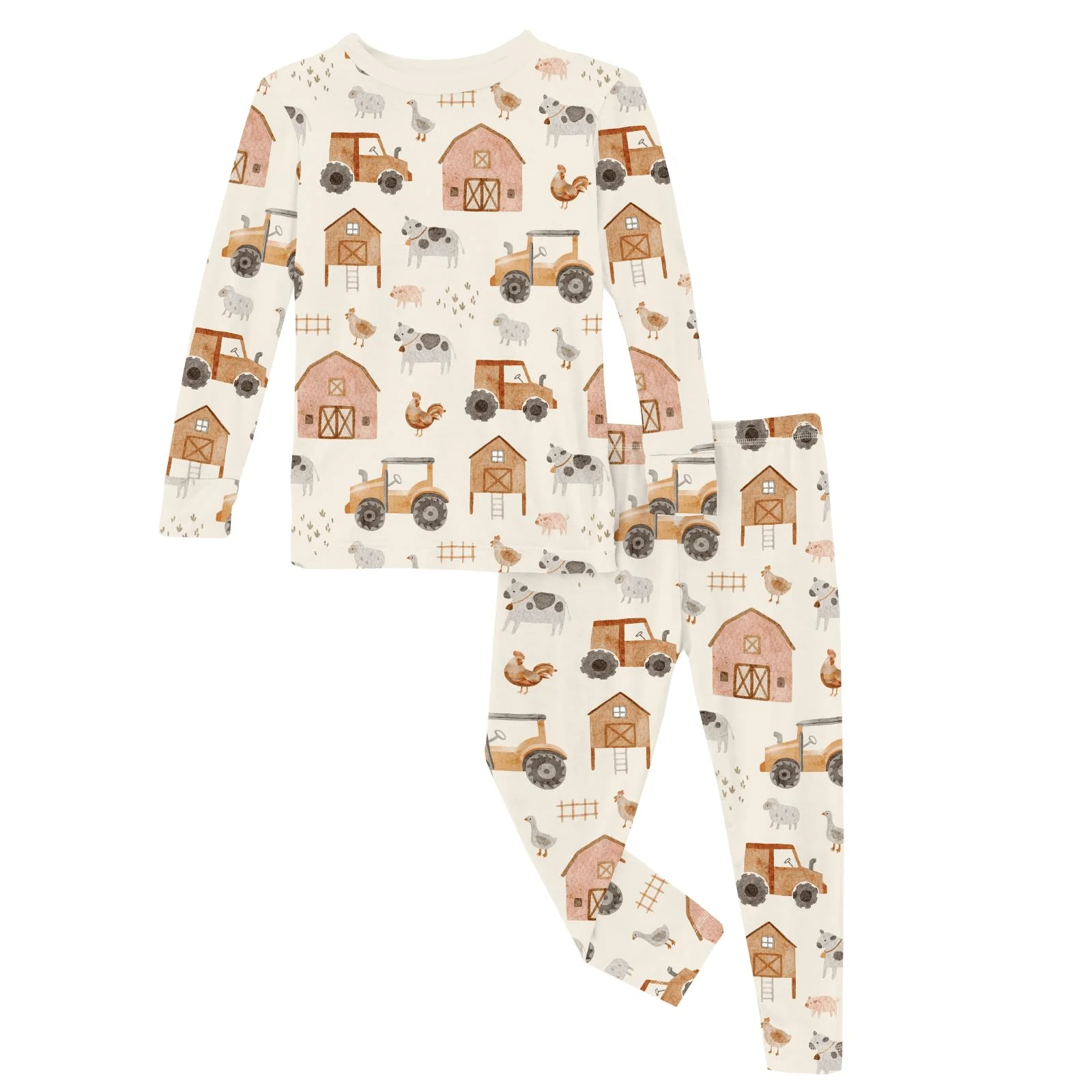 Bamboo Long Sleeve Pajama Set - Natural Farm Life - Image 2