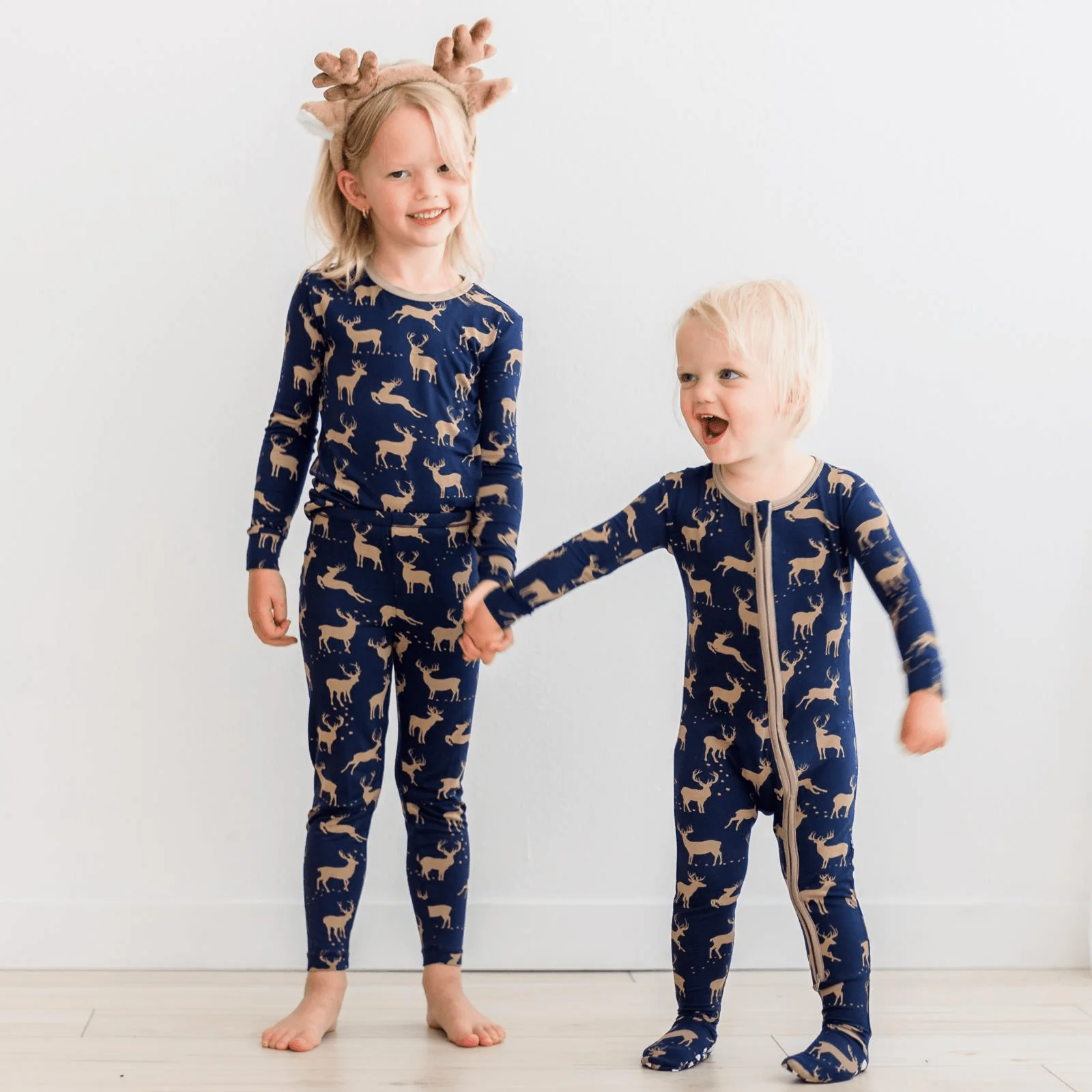 Bamboo Long Sleeve Pajama Set - Peacoat Elk - Image 2