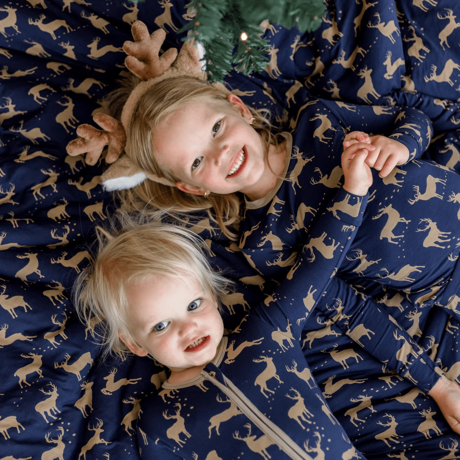 Bamboo Long Sleeve Pajama Set - Peacoat Elk - Image 4