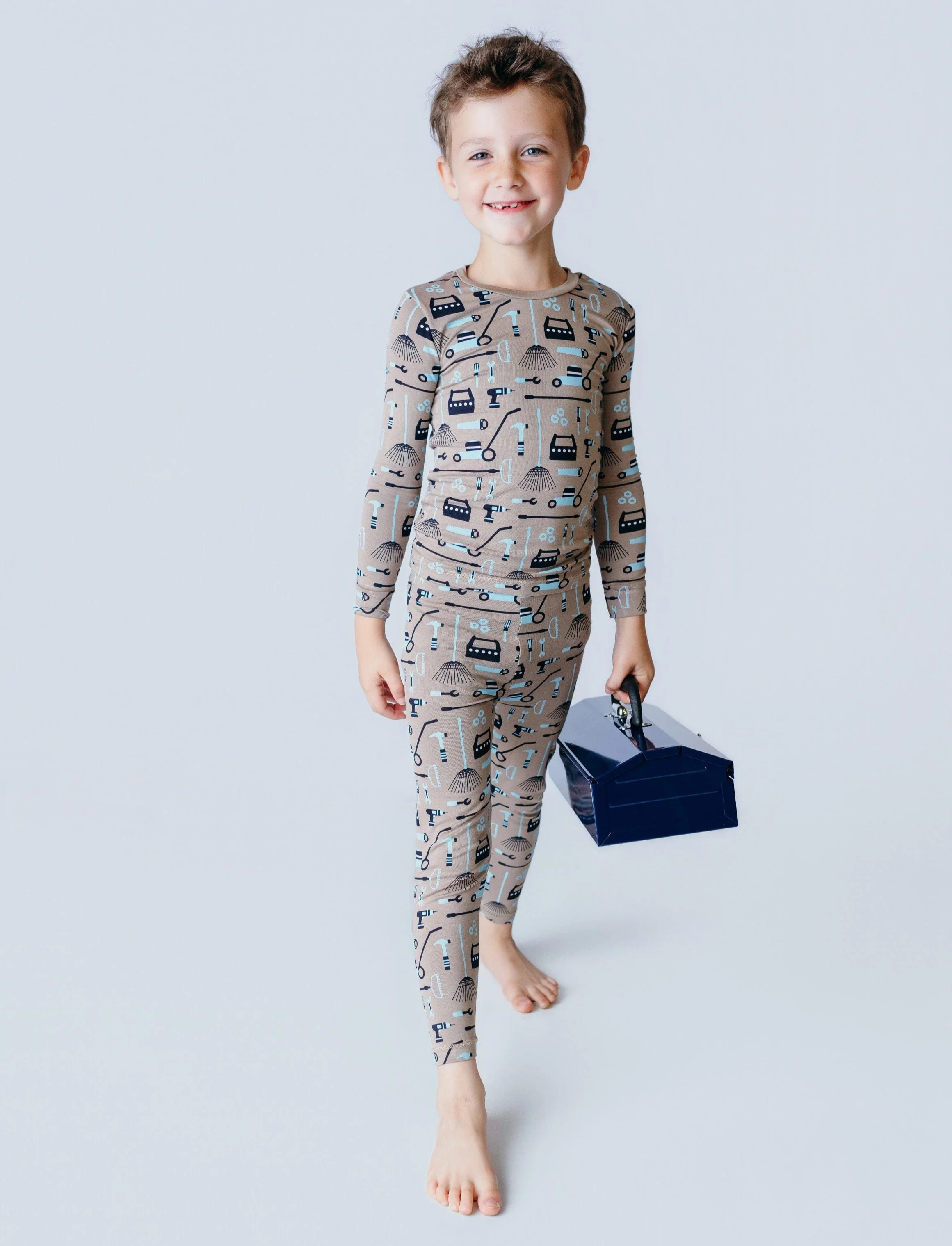 Bamboo Long Sleeve Pajama Set - Portabella Fall Tools - Image 2