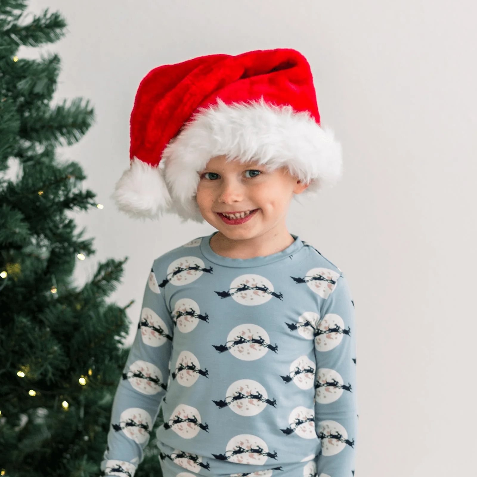 Bamboo Long Sleeve Pajama Set - Stormy Sea Santa's Sleigh - Image 2