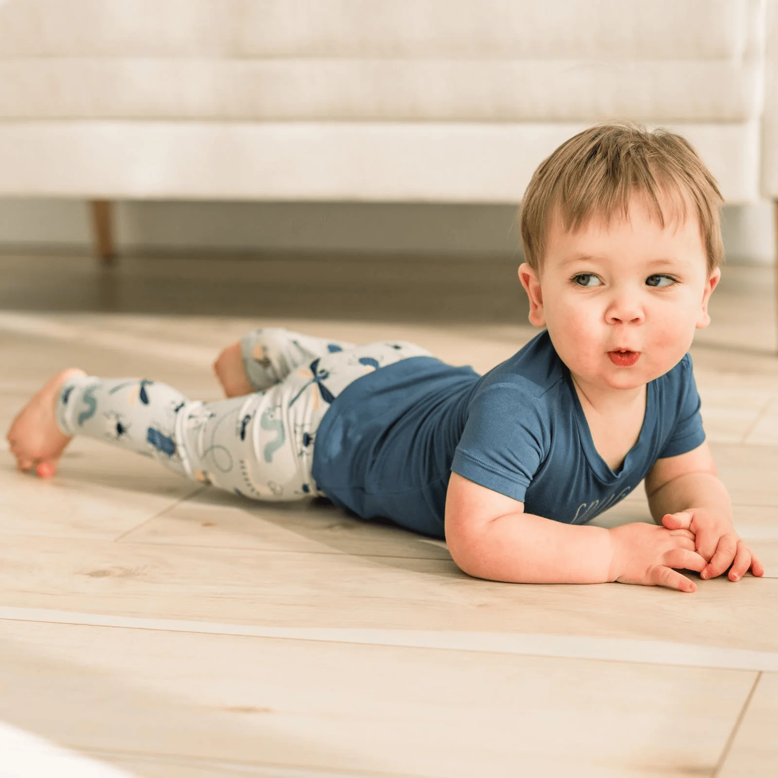 Bamboo Short Sleeve Graphic Tee Pajama Set - Dove Bugs - Image 5