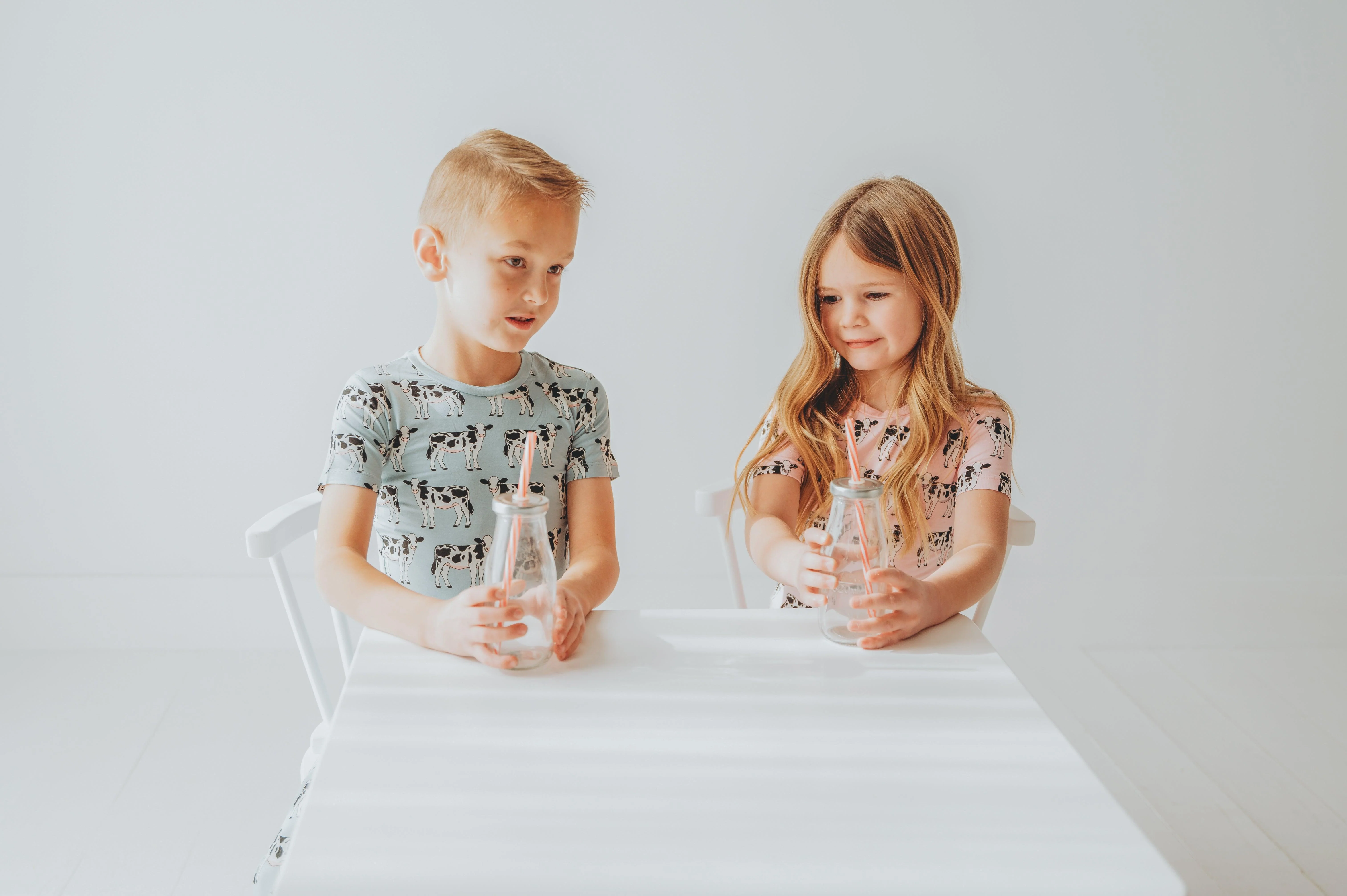Bamboo Short Sleeve Pajama Set - Cake Pop Cows - Image 10