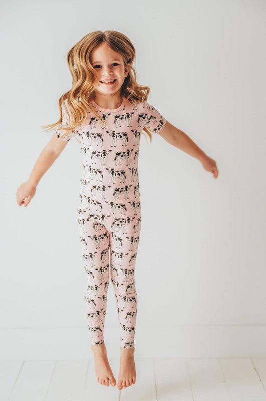 Bamboo Short Sleeve Pajama Set - Cake Pop Cows - Image 2