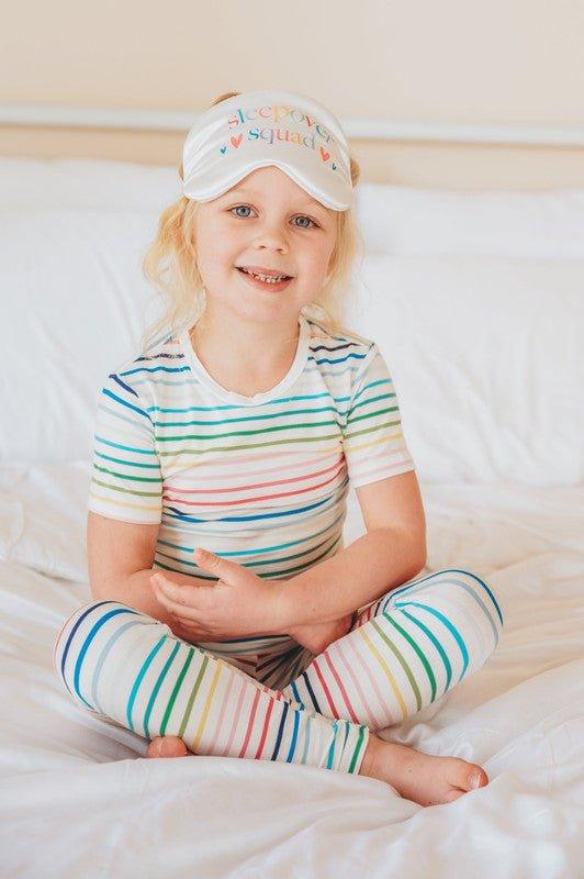 Bamboo Short Sleeve Pajama Set - Happy Stripe - Image 2