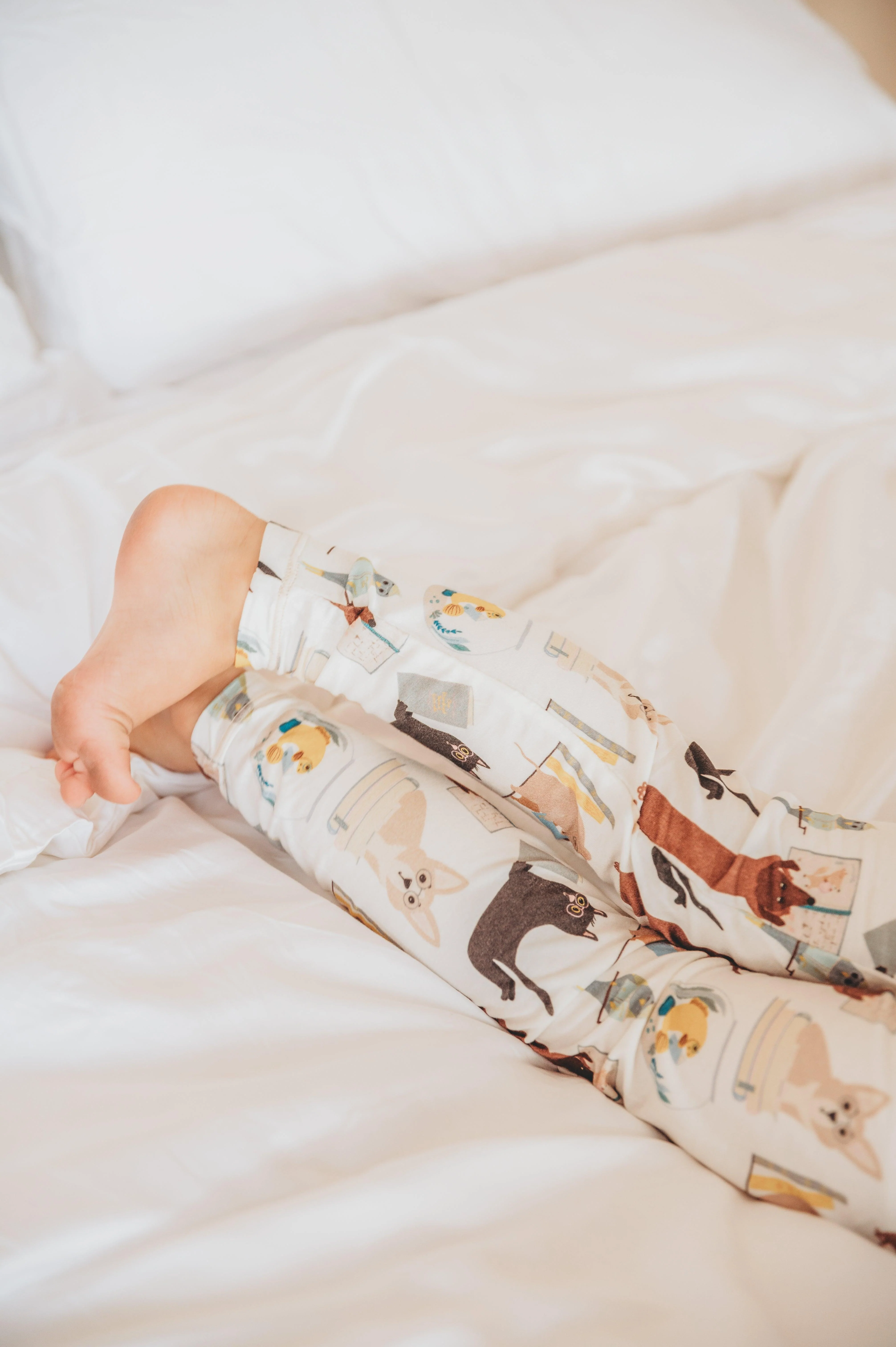 Bamboo Short Sleeve Pajama Set - Natural Books & Pets - Image 4