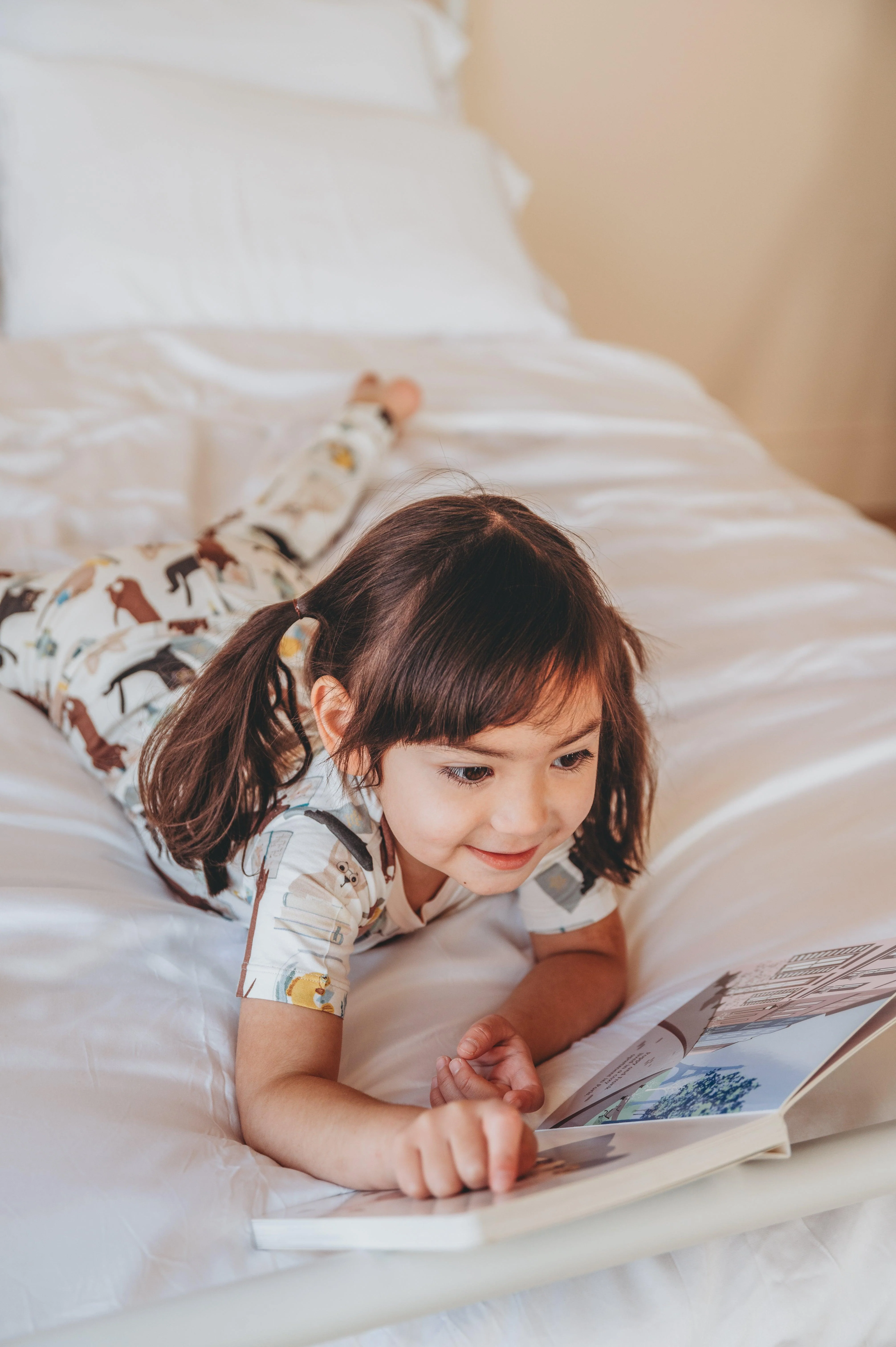 Bamboo Short Sleeve Pajama Set - Natural Books & Pets - Image 9