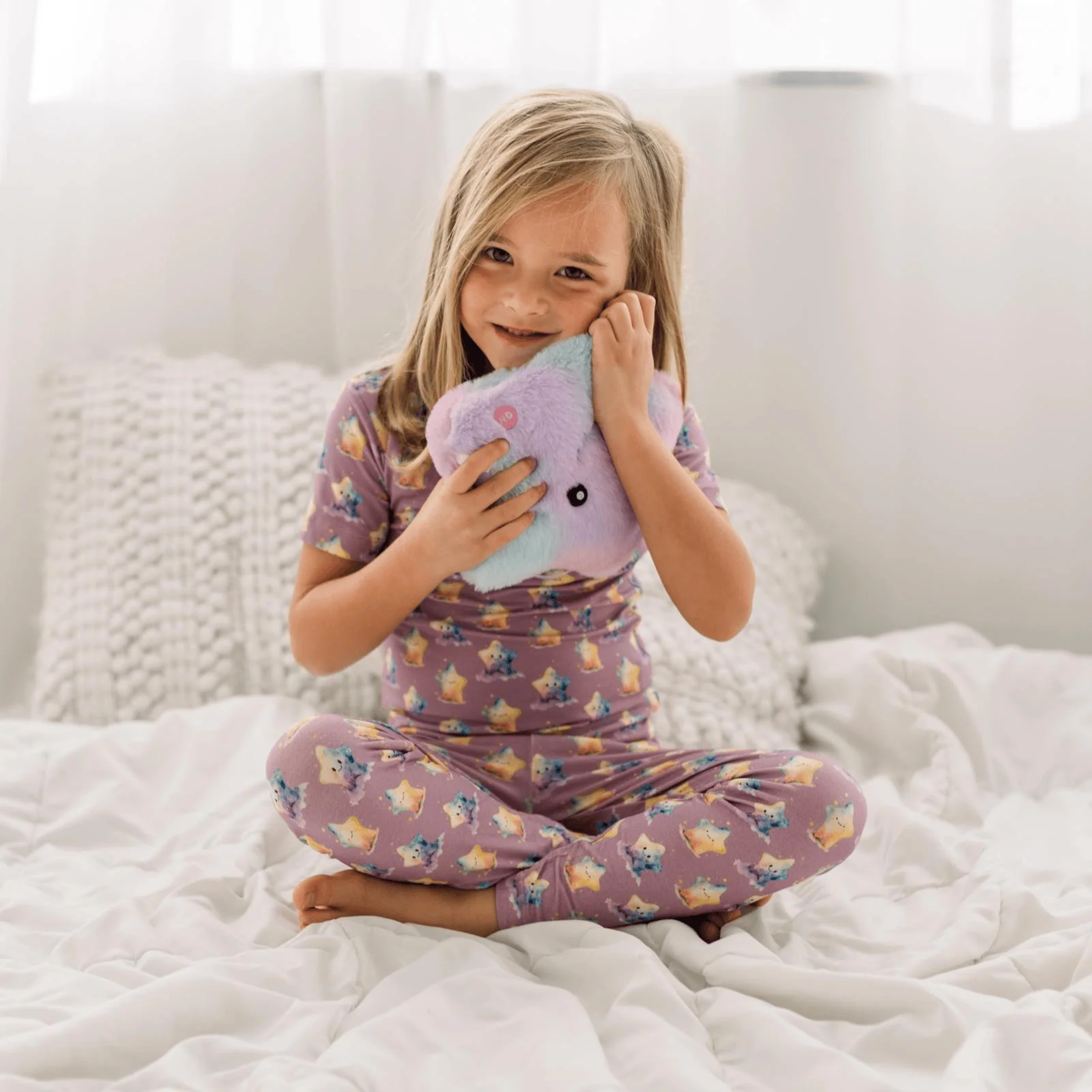 Bamboo Short Sleeve Pajama Set - Rainbow Stars - Image 4