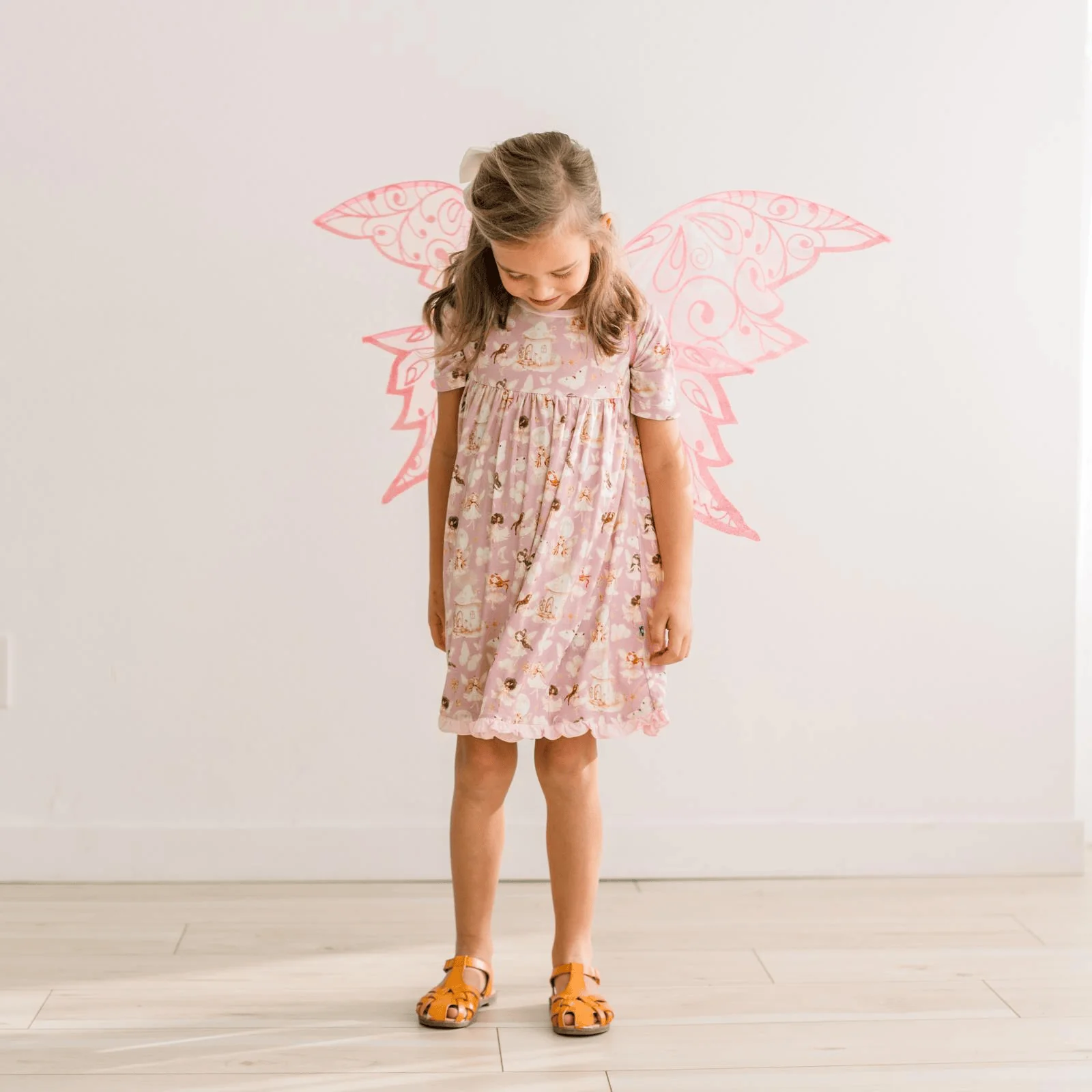 Bamboo Short Sleeve Swing Dress - Sweet Pea Fairy Party - Image 5