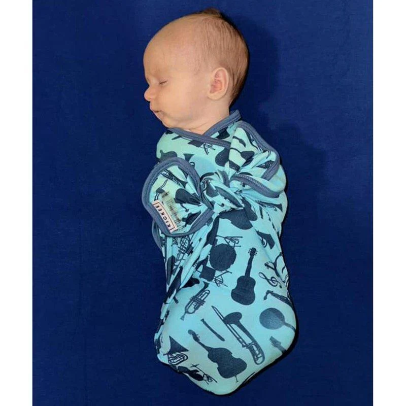 Bamboo Swaddling Blanket - Iceberg Jazz Band - Image 2
