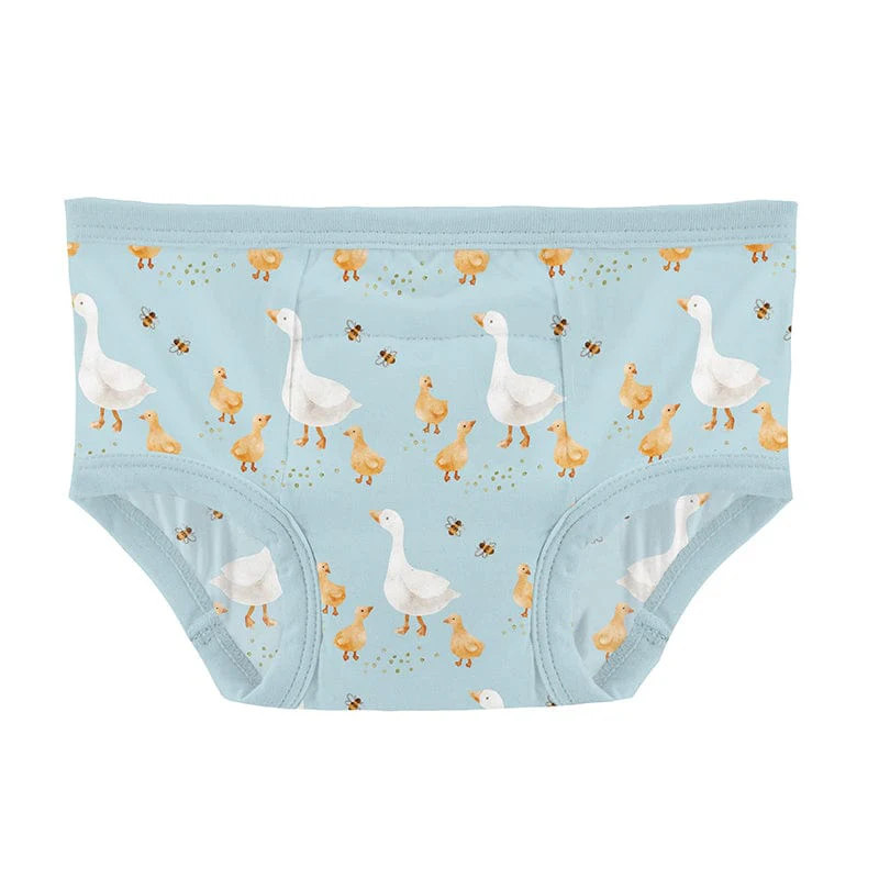 Bamboo Training Pants (Set of 2) - Spring Sky Feeding Ducks & Stormy Sea Sunflower - Image 3