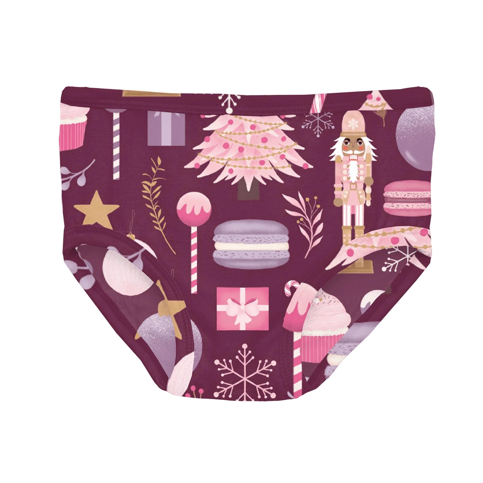 Bamboo Underwear (Set of 3) - Melody Sugar Plum, Desert Rose & Natural Silly Penguins - Image 2