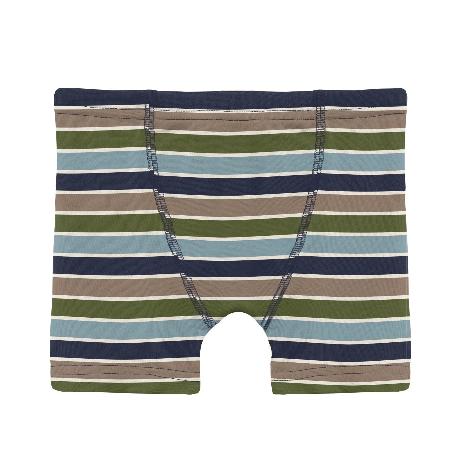 Bamboo Boxer Briefs (Set of 3) - Fall Vibes Stripe, Peacoat & Peacoat Mayan Print - Image 2