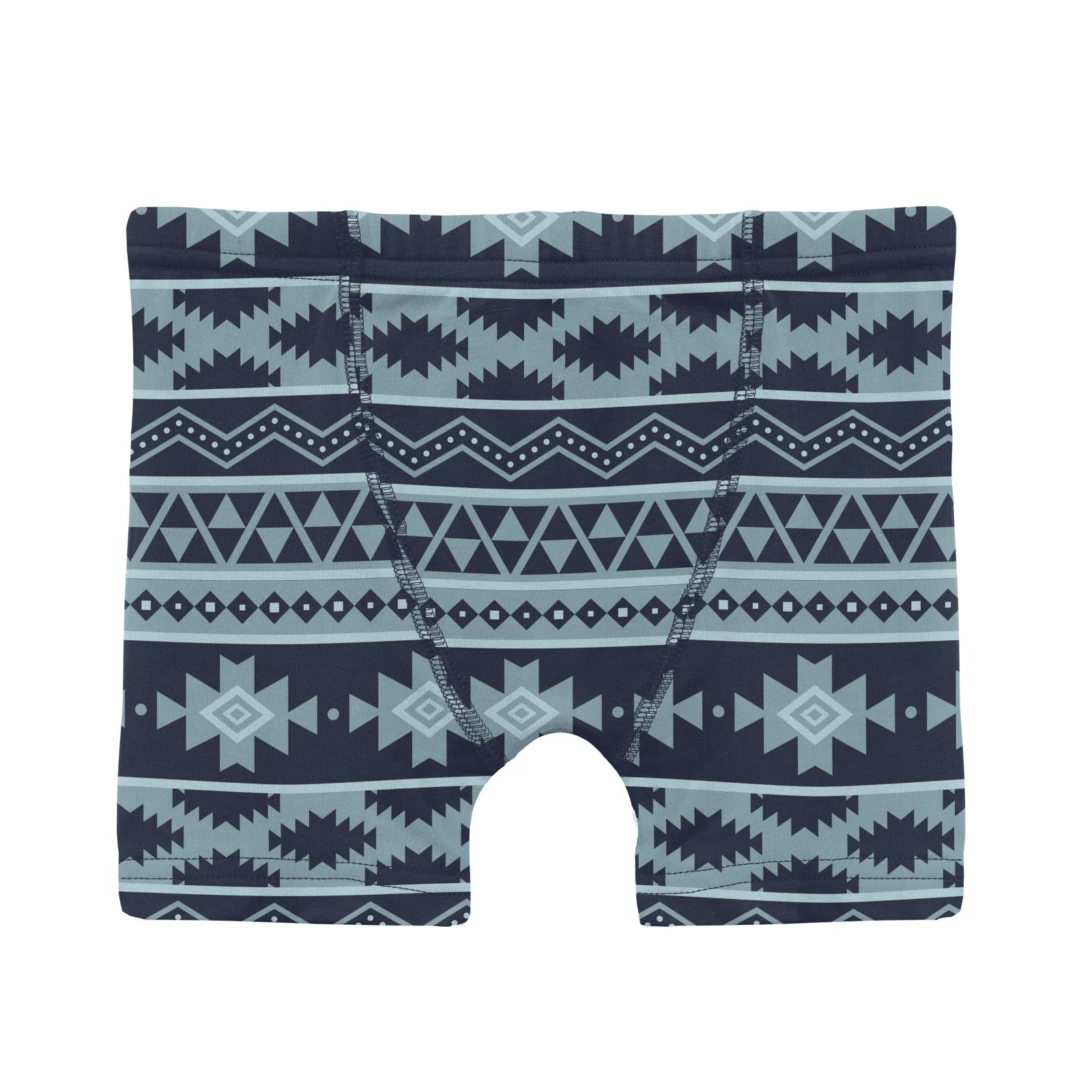 Bamboo Boxer Briefs (Set of 3) - Fall Vibes Stripe, Peacoat & Peacoat Mayan Print - Image 4