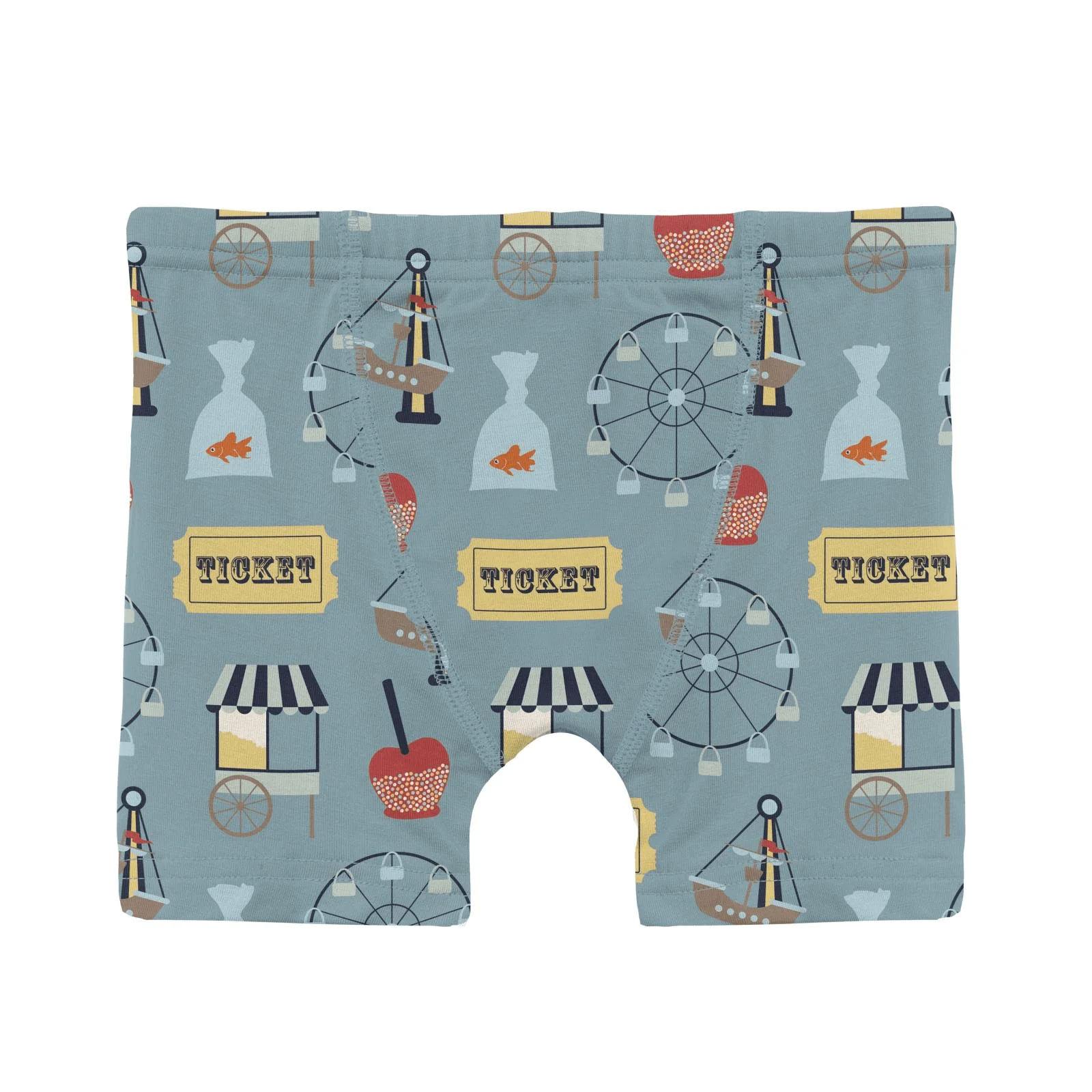 Bamboo Boxer Briefs (Set of 3) - Stormy Sea Fall Fair, Stormy Sea & Flax Giant Pretzel - Image 2