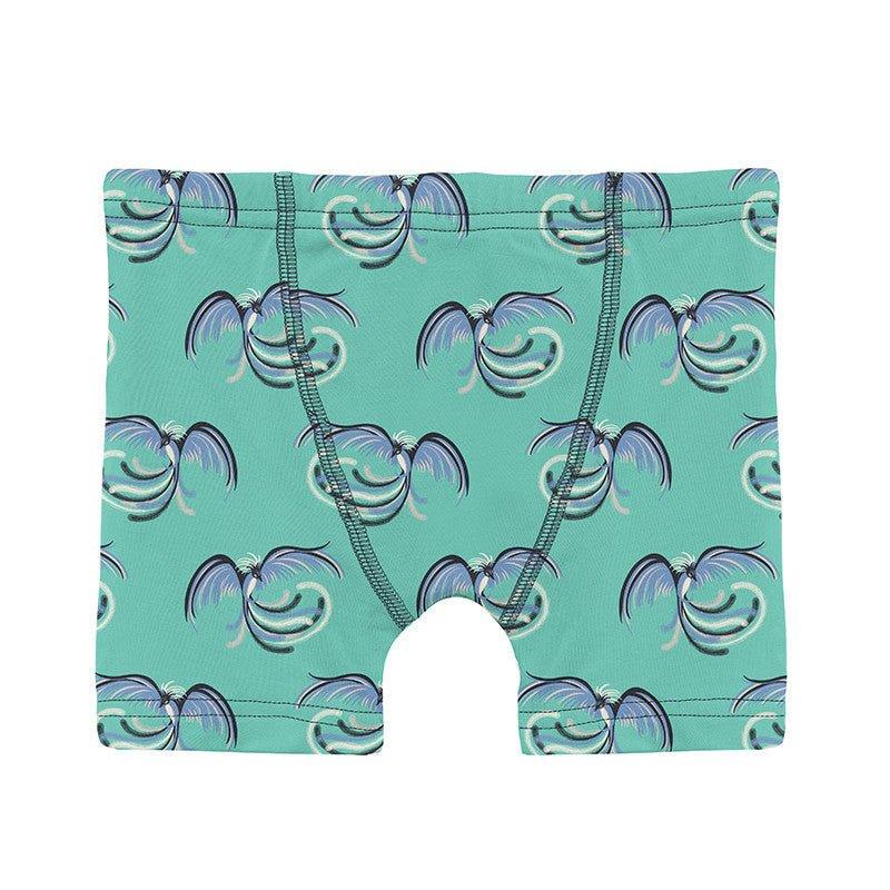 Boy's Print Bamboo Boxer Briefs (Set of 3) - Dew Pirate Map, Dream Blue & Glass Phoenix - Image 4