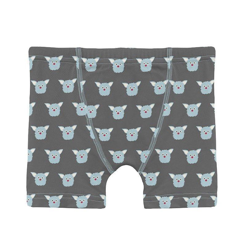Boy's Print Bamboo Boxer Briefs (Set of 3) - Pewter Furry Friends, Spring Sky & Midnight Email - Image 4