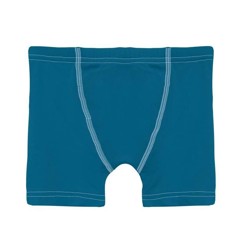 Boy's Print Bamboo Boxer Briefs (Set of 3) - Seaport Johnny Appleseed, Seaport & Latte Scales - Image 3