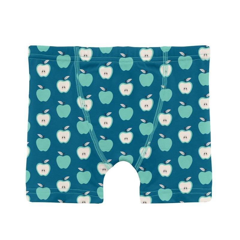 Boy's Print Bamboo Boxer Briefs (Set of 3) - Seaport Johnny Appleseed, Seaport & Latte Scales - Image 4