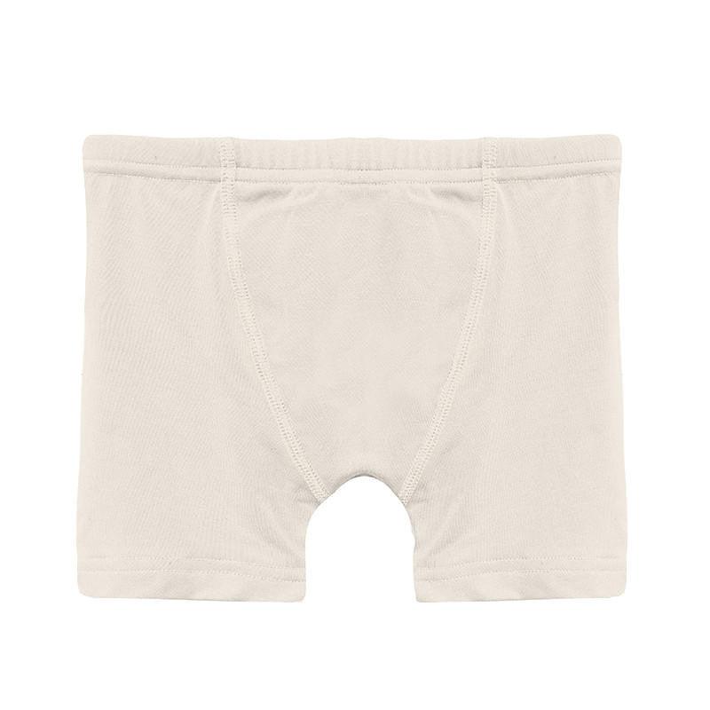 Boy's Print Bamboo Boxer Briefs (Set of 3) - Spring Sky Octopus Anchor, Natural & Feather Cloudy Sea - Image 4