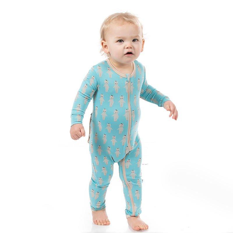 Boy's Print Bamboo Coverall with Zipper - Glacier Baby Doll - Image 2