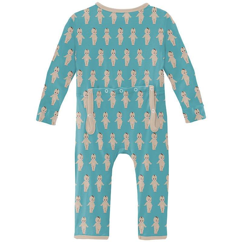 Boy's Print Bamboo Coverall with Zipper - Glacier Baby Doll - Image 3