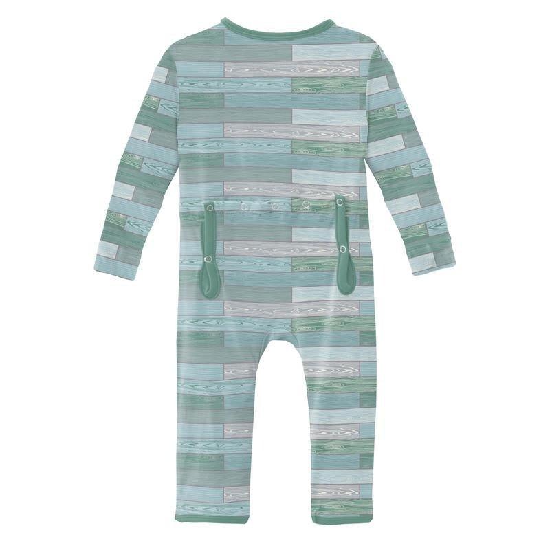 Boy's Print Bamboo Coverall with Zipper - Shiplap - Image 2